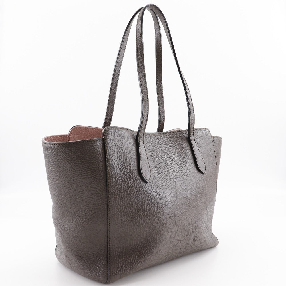 GUCCI Tote Bag 354408 leather Brown Swing medium