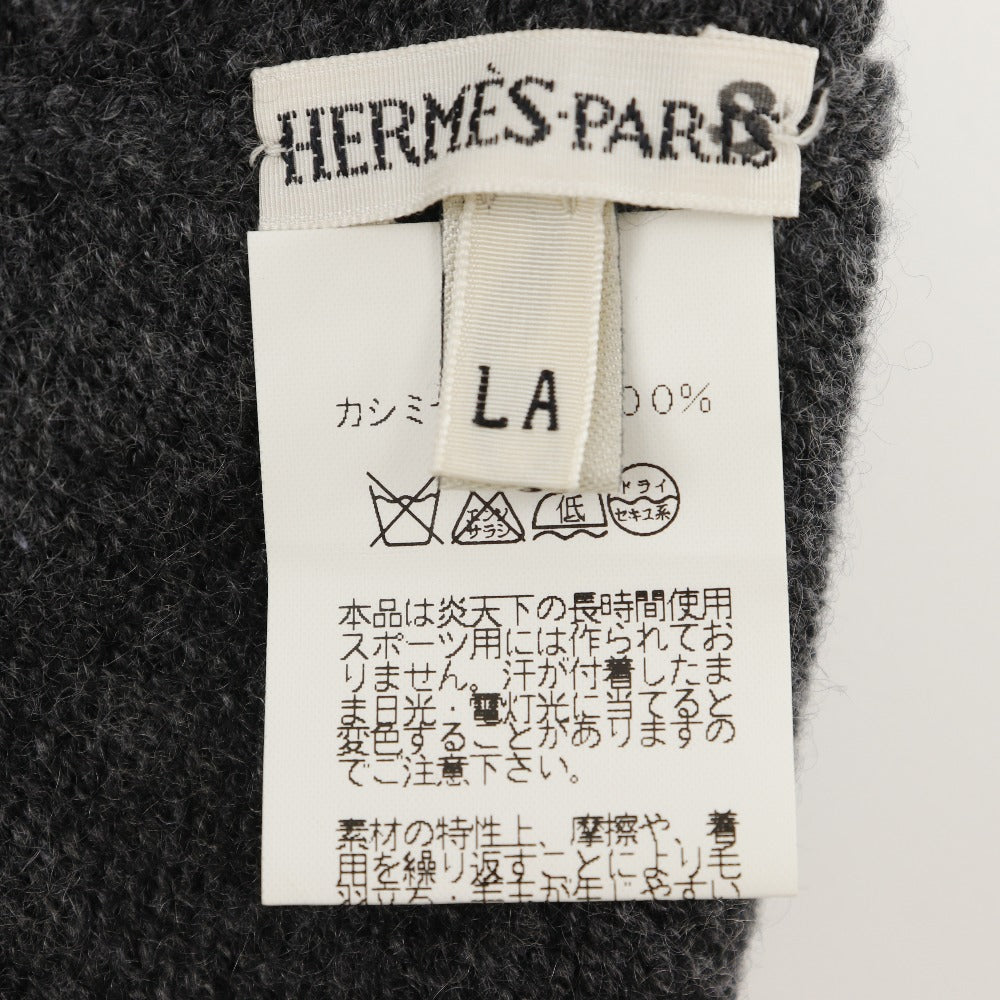 HERMES Other hats cashmere gray Knit hat Women(Unisex) LA Used