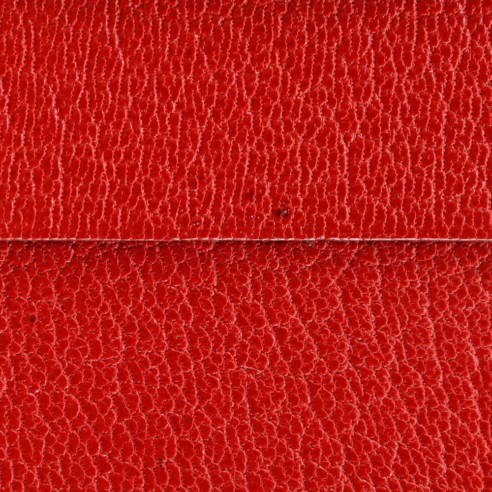 HERMES Bifold Wallet leather Red Beansufla Women Used