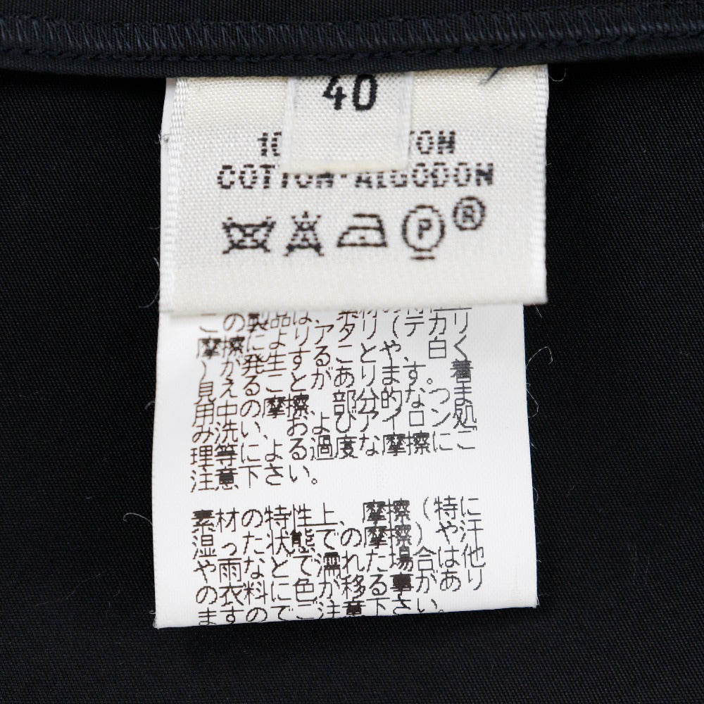 HERMES one piece cotton black Shirt dress Women 40 Used