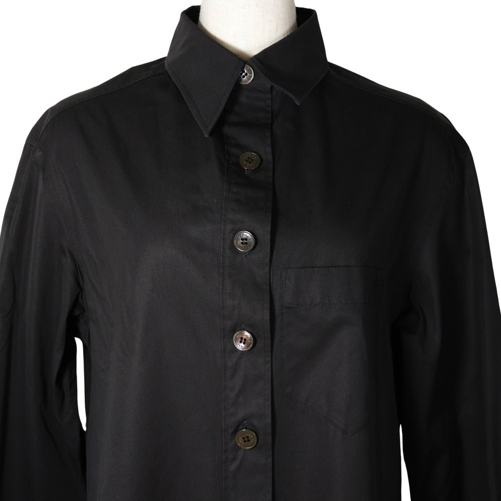 HERMES one piece cotton black Shirt dress Women 40 Used