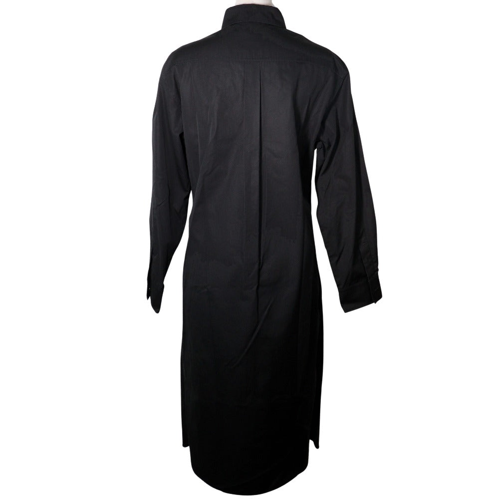 HERMES one piece cotton black Shirt dress Women 40 Used