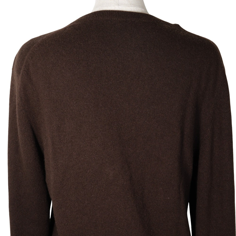 HERMES cardigan cashmere Brown Serie button Women Free size Used