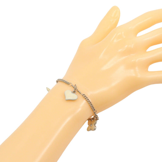 LOUIS VUITTON bracelet M65476 metallic Silver / white Bracelet Sweet Monogram