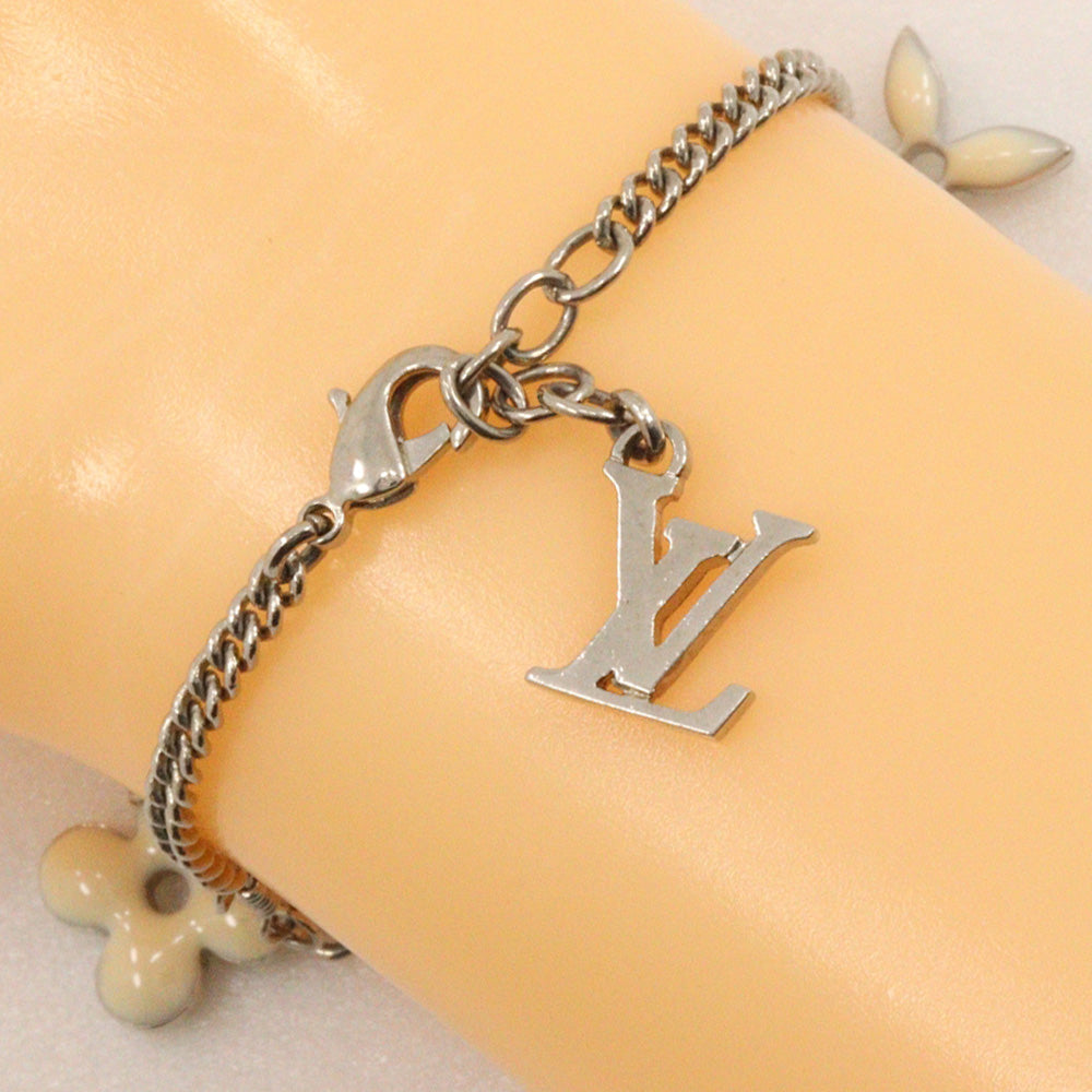 LOUIS VUITTON bracelet M65476 metallic Silver / white Bracelet Sweet Monogram