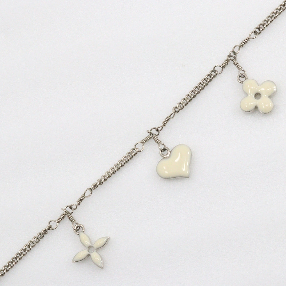 LOUIS VUITTON bracelet M65476 metallic Silver / white Bracelet Sweet Monogram