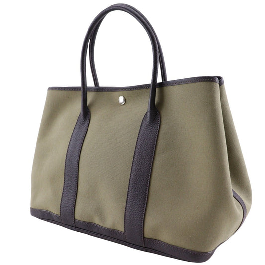 HERMES Tote Bag Towar Officier khaki Garden party 36 PM