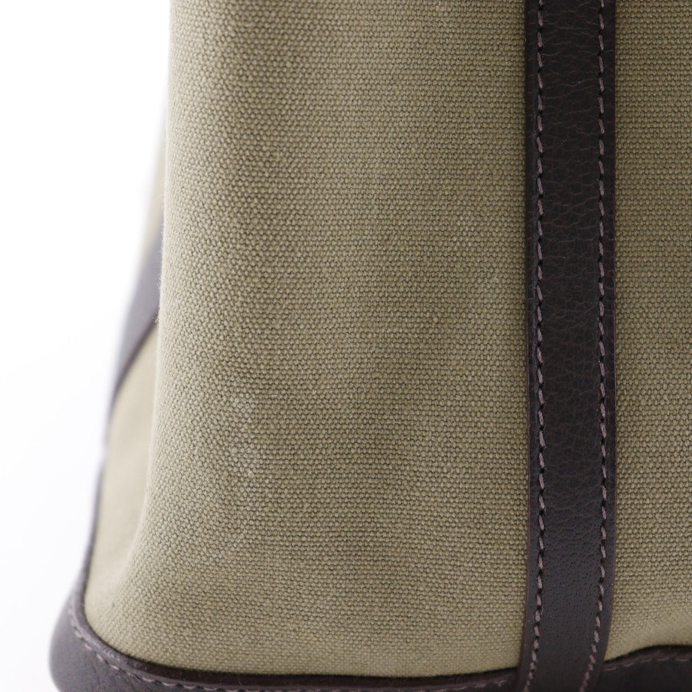 HERMES Tote Bag Towar Officier khaki Garden party 36 PM