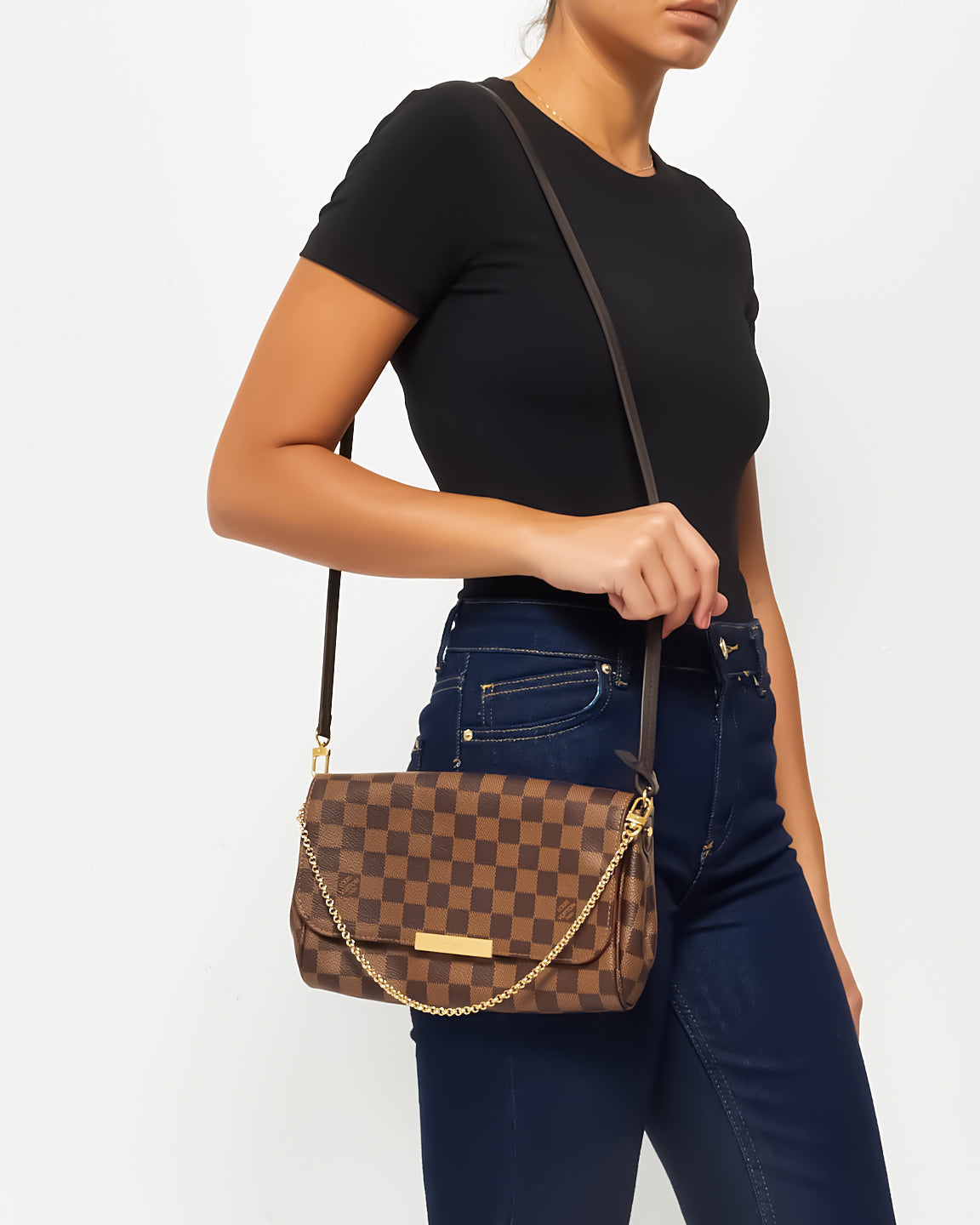 Louis Vuitton Damier Ebene Canvas Favorite MM Crossbody