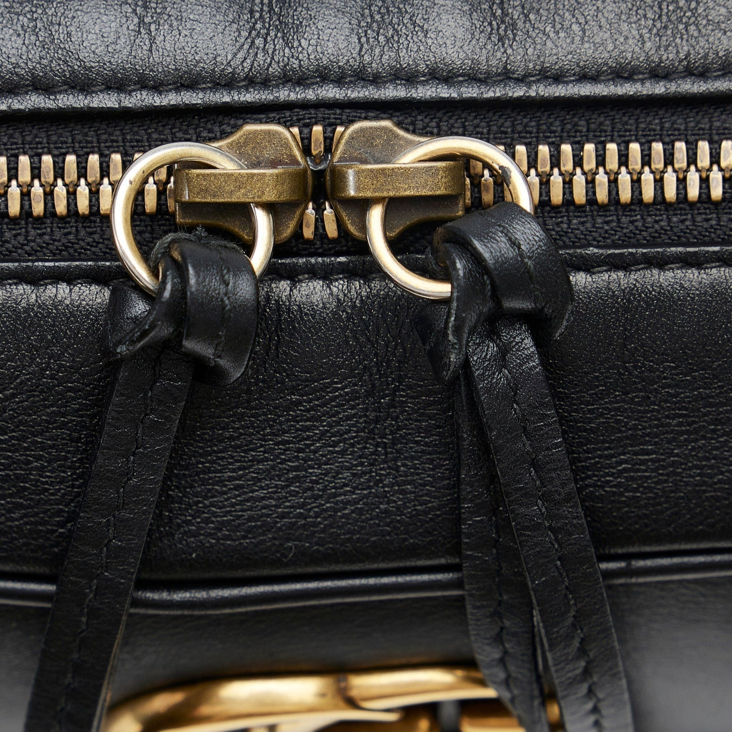 Gucci GG Marmont Black Printed Leather