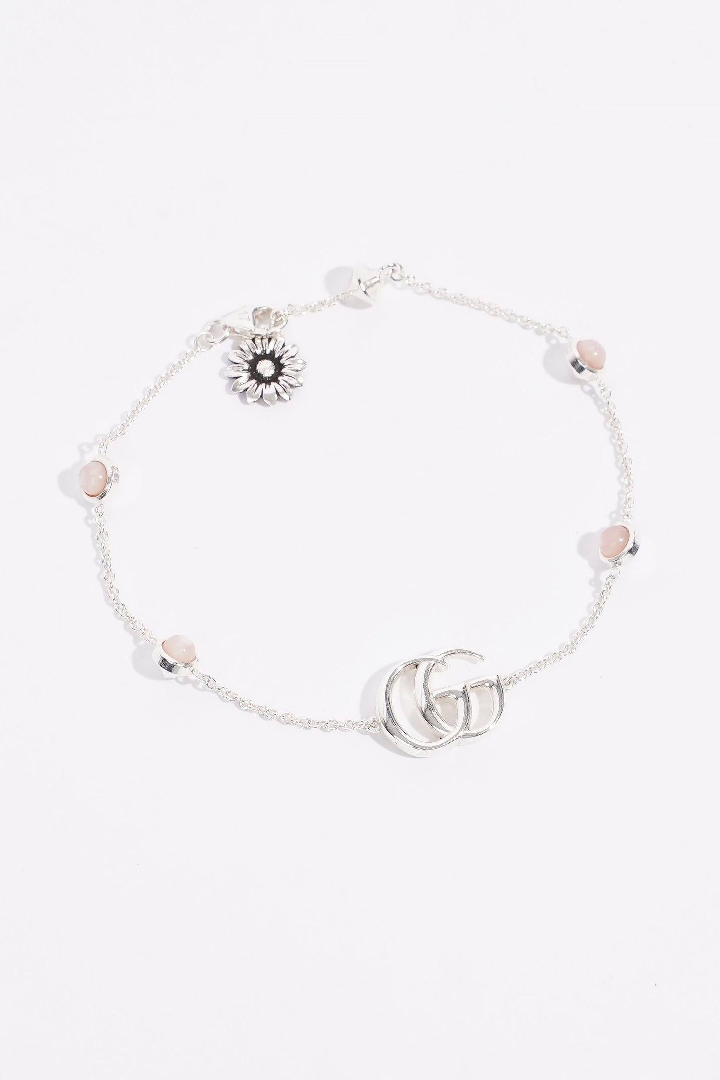 Gucci GG Marmont Mother Of Pearl Bracelet Silver / Baby Pink Pearl Silver Sterling 17cm