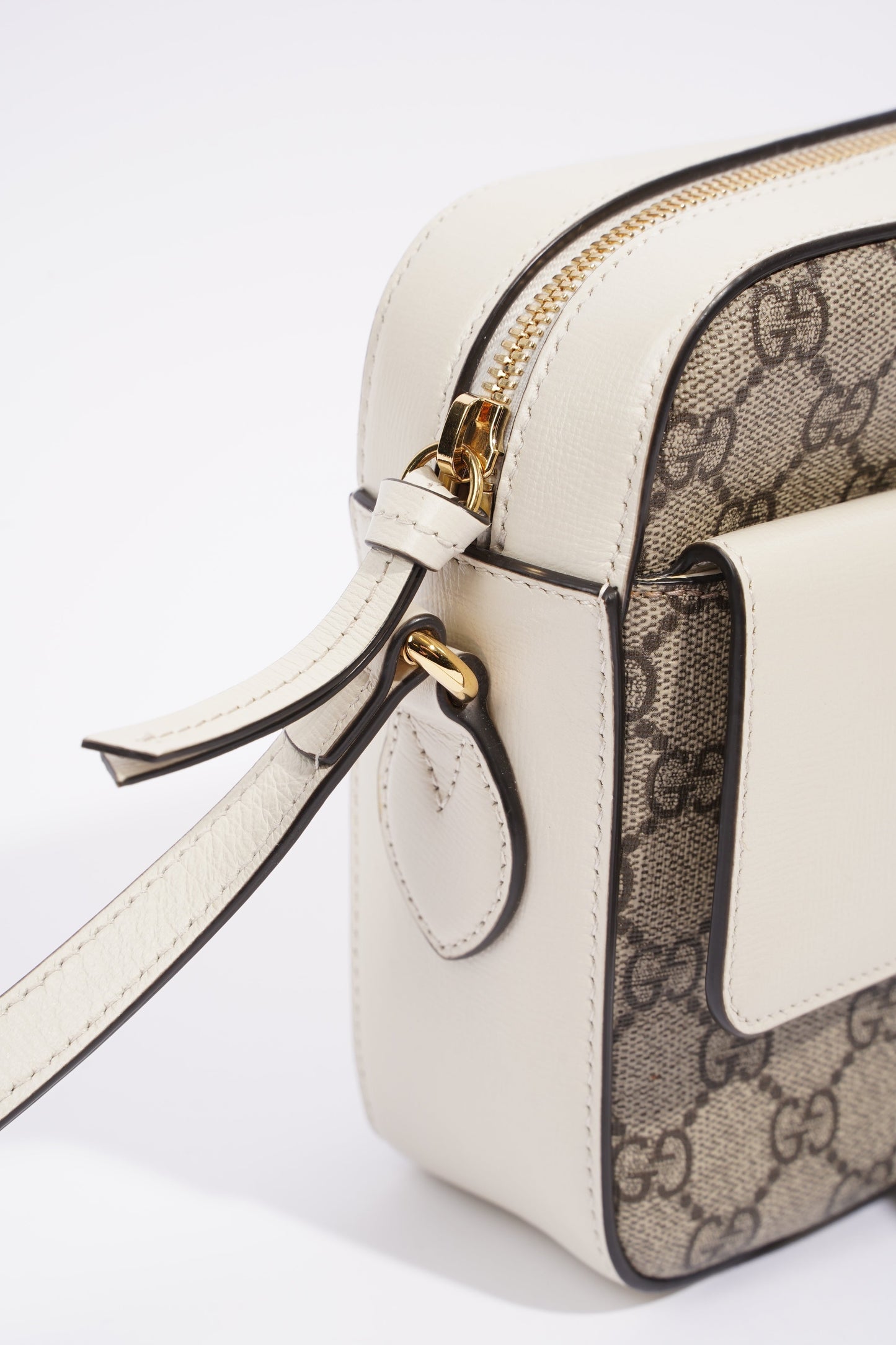 Gucci Horsebit 1955 Small Shoulder Bag Supreme / White Coated Canvas