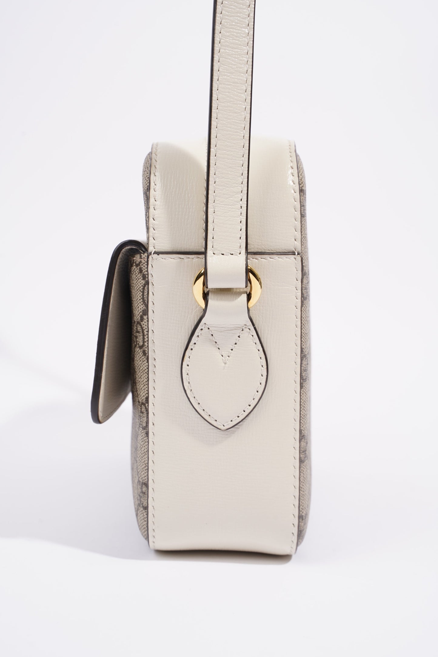 Gucci Horsebit 1955 Small Shoulder Bag Supreme / White Coated Canvas