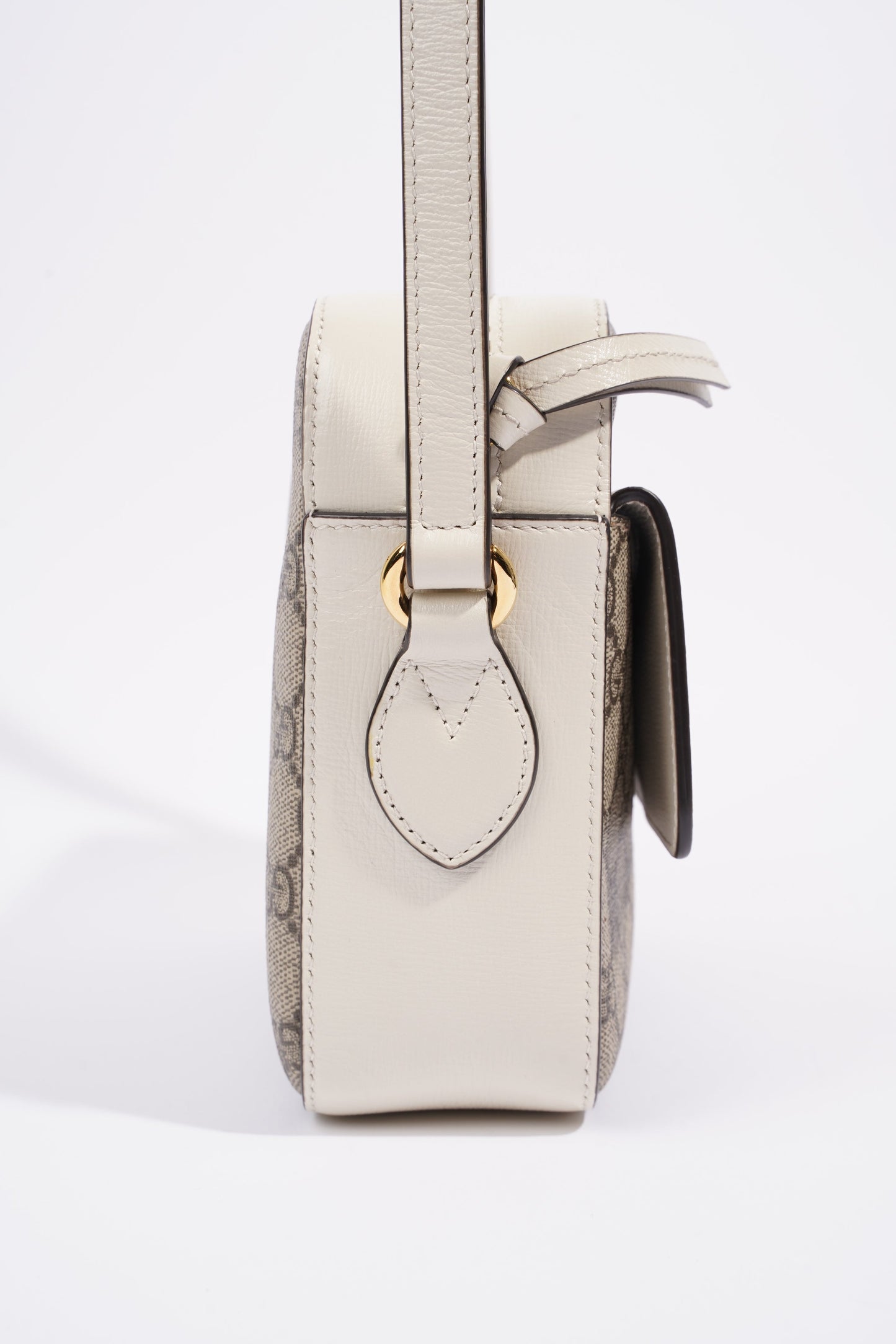 Gucci Horsebit 1955 Small Shoulder Bag Supreme / White Coated Canvas
