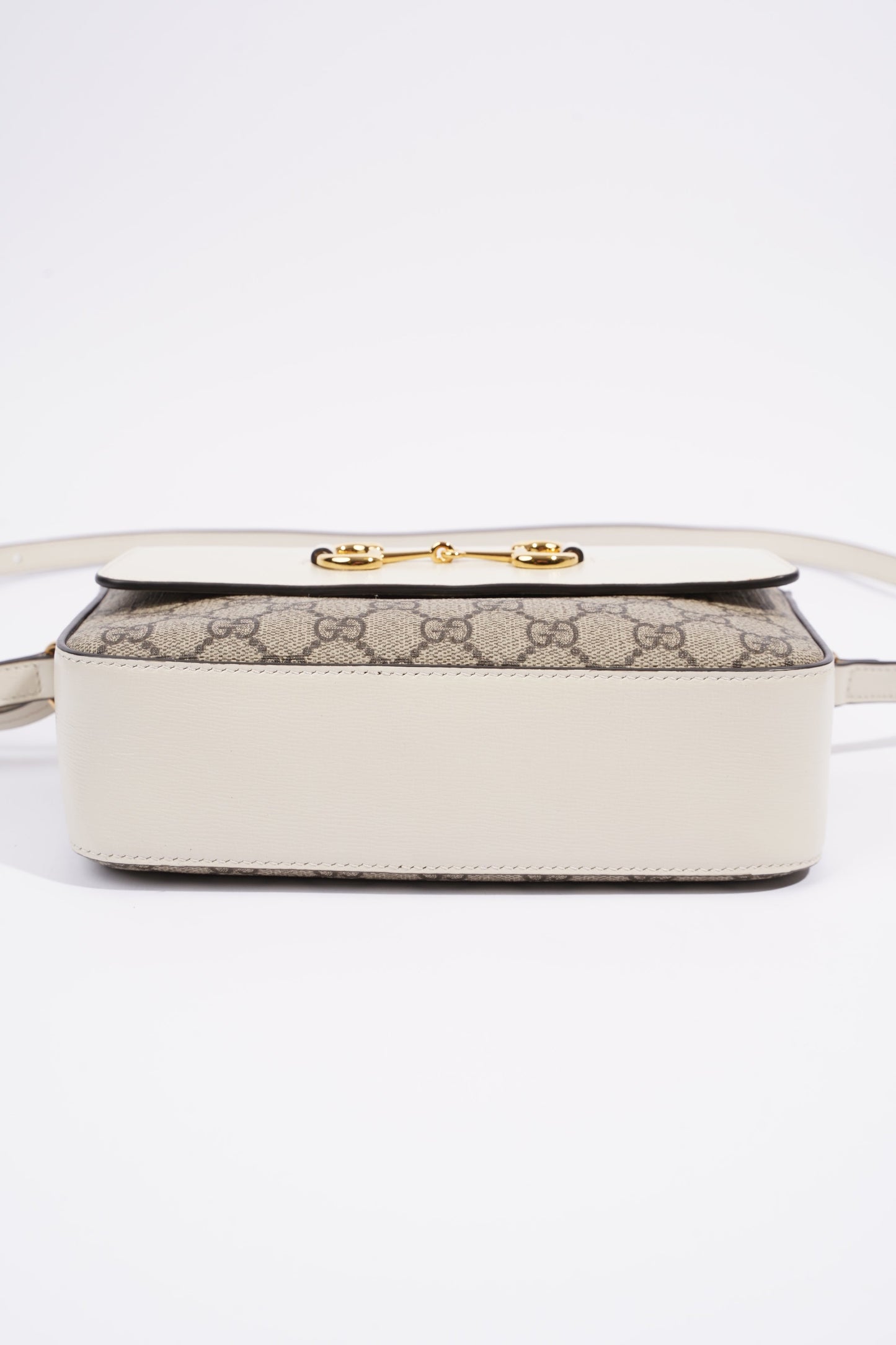 Gucci Horsebit 1955 Small Shoulder Bag Supreme / White Coated Canvas