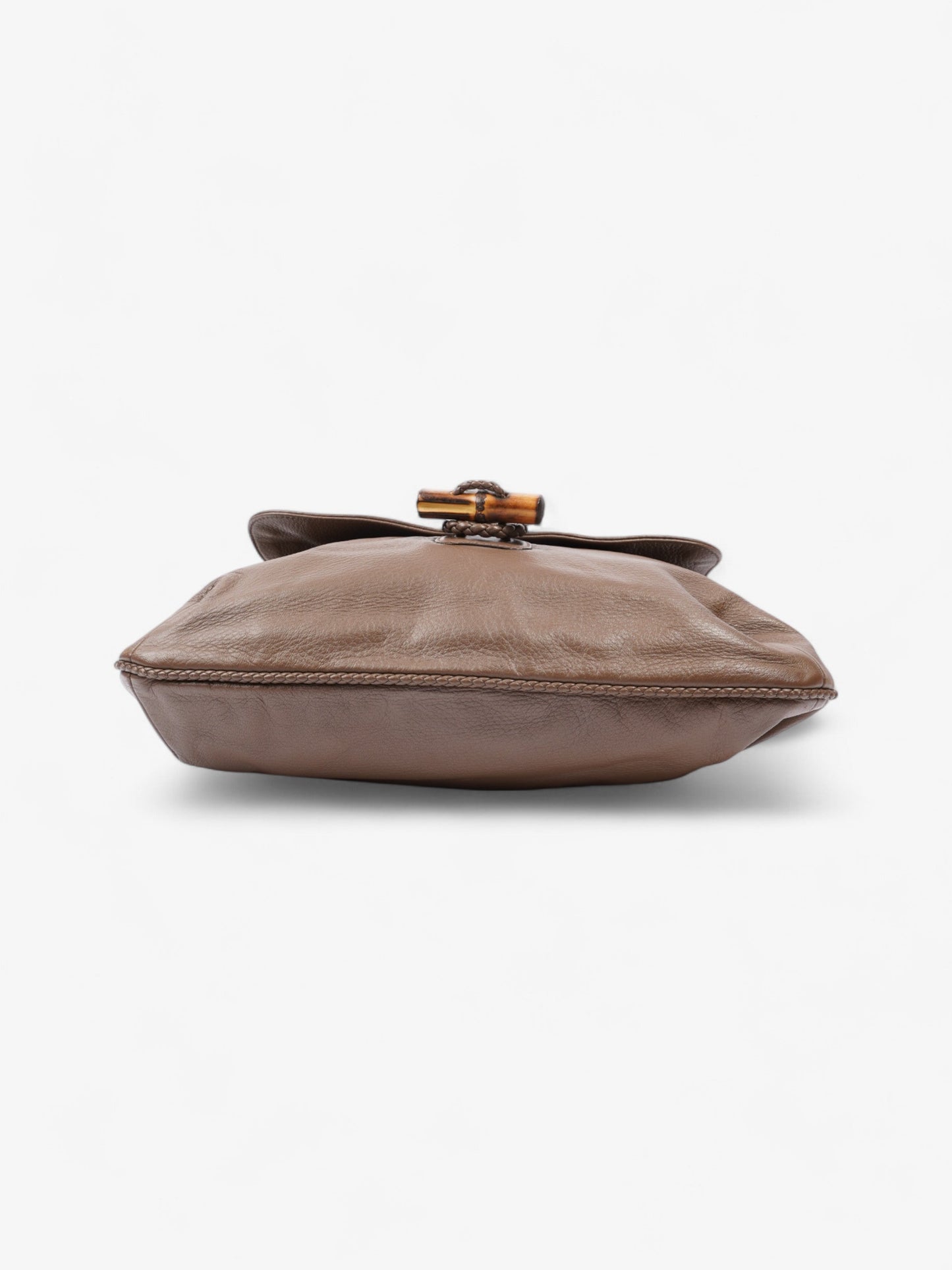Gucci Bamboo Flap Brown Leather