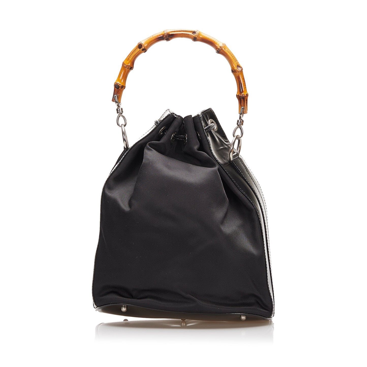 Gucci Nylon Bamboo Bucket Satchel