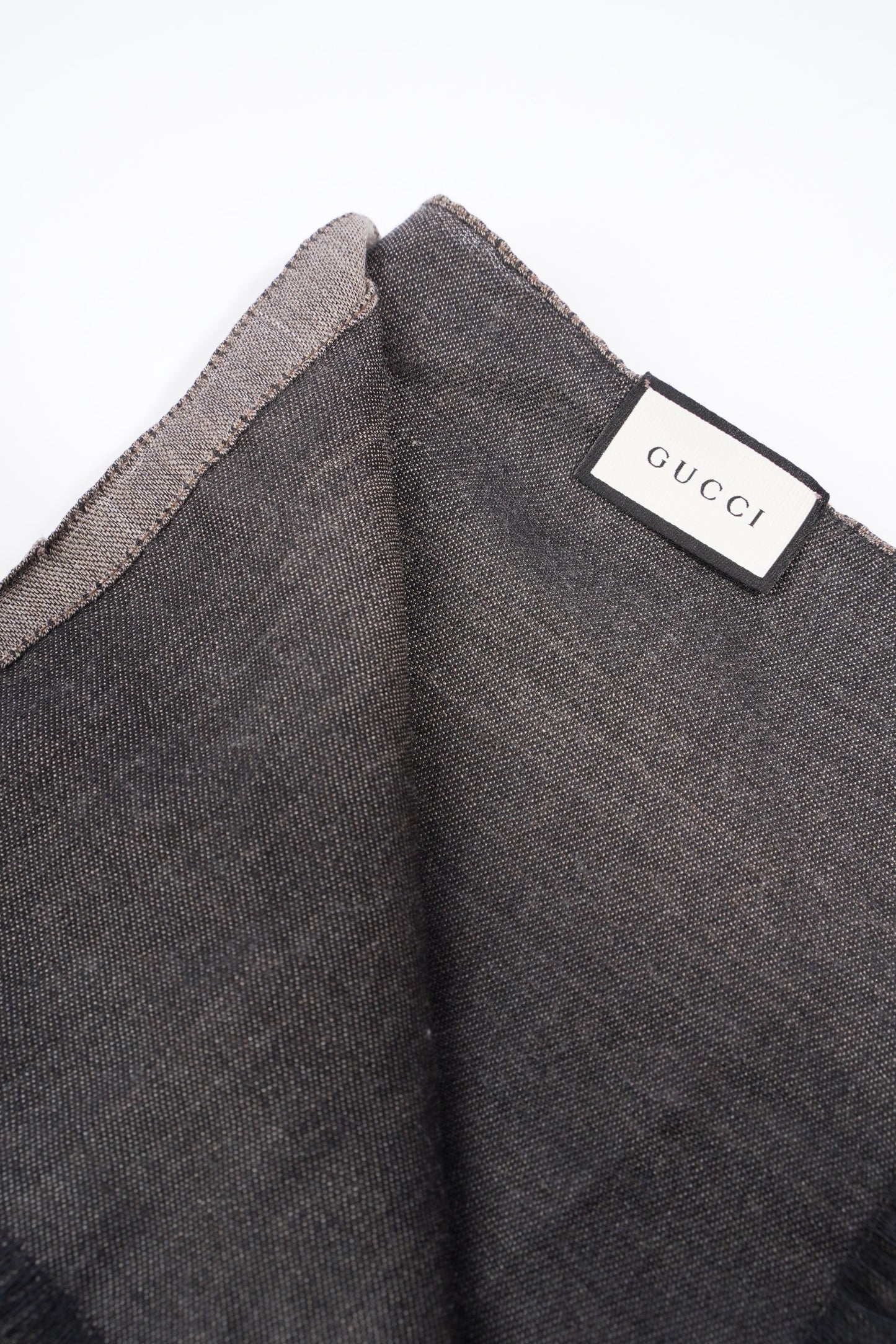 Gucci GG Supreme Scarf Grey Wool