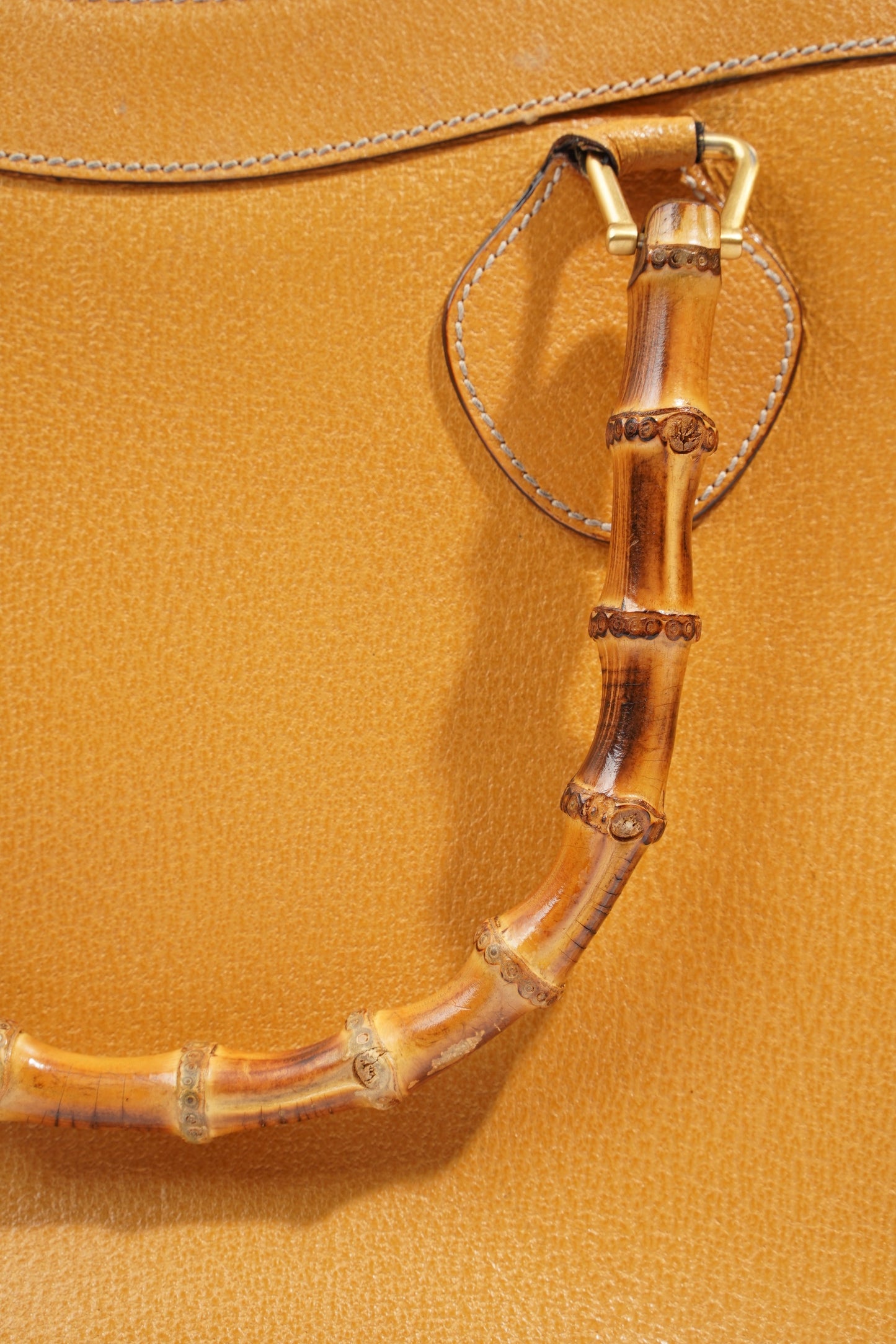 Gucci Diana Bamboo Strap Mustard Leather