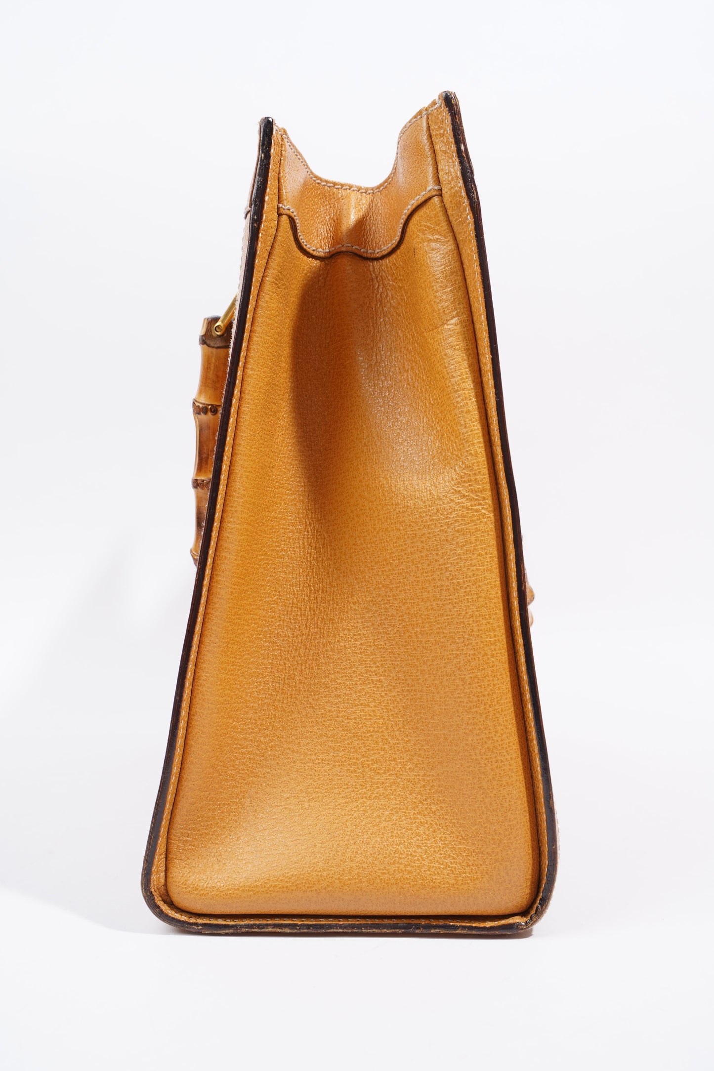 Gucci Diana Bamboo Strap Mustard Leather