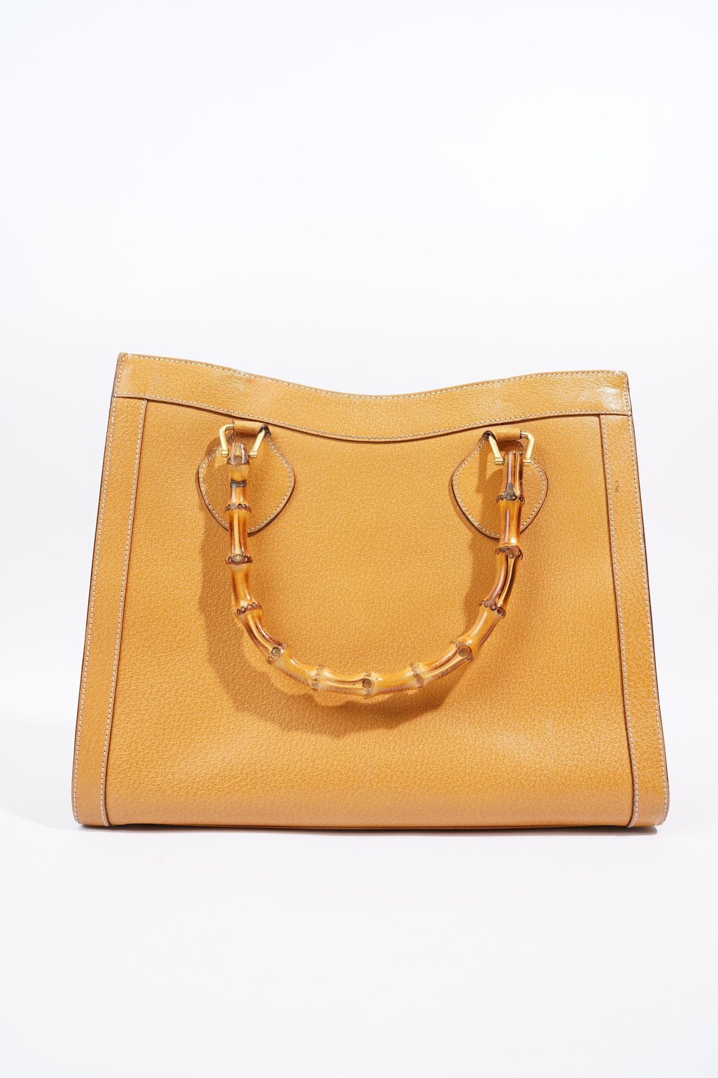 Gucci Diana Bamboo Strap Mustard Leather