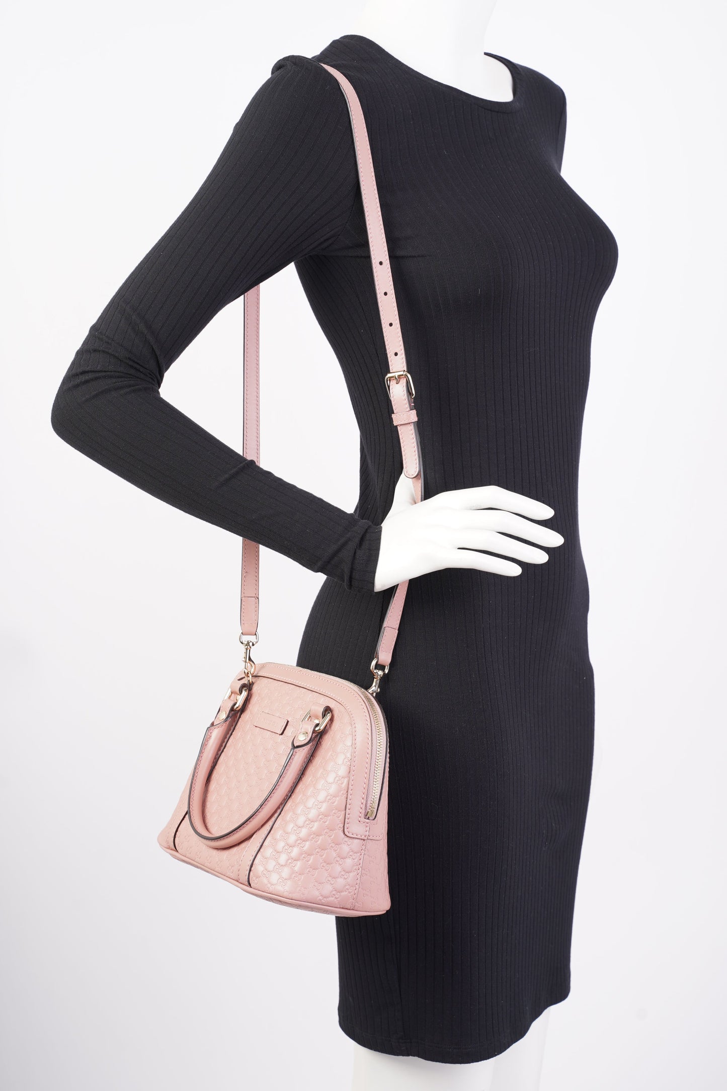 Gucci Dome Bag Pink Leather Small