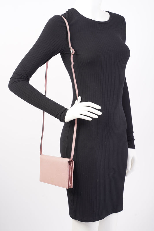 Gucci Swing Shoulder Bag Pink Leather