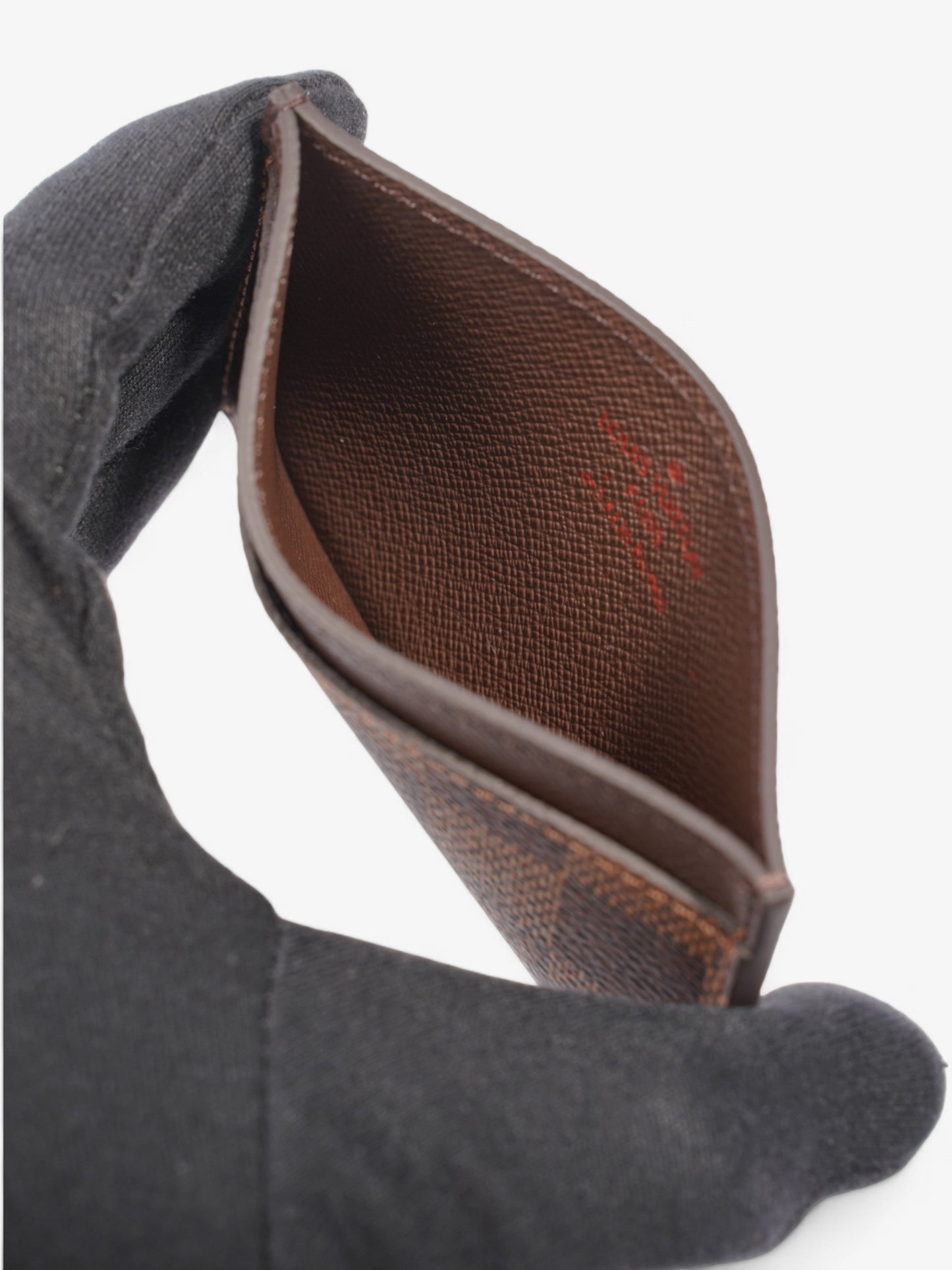 Louis Vuitton Card Holder Damier Ebene / Brown Coated Canvas
