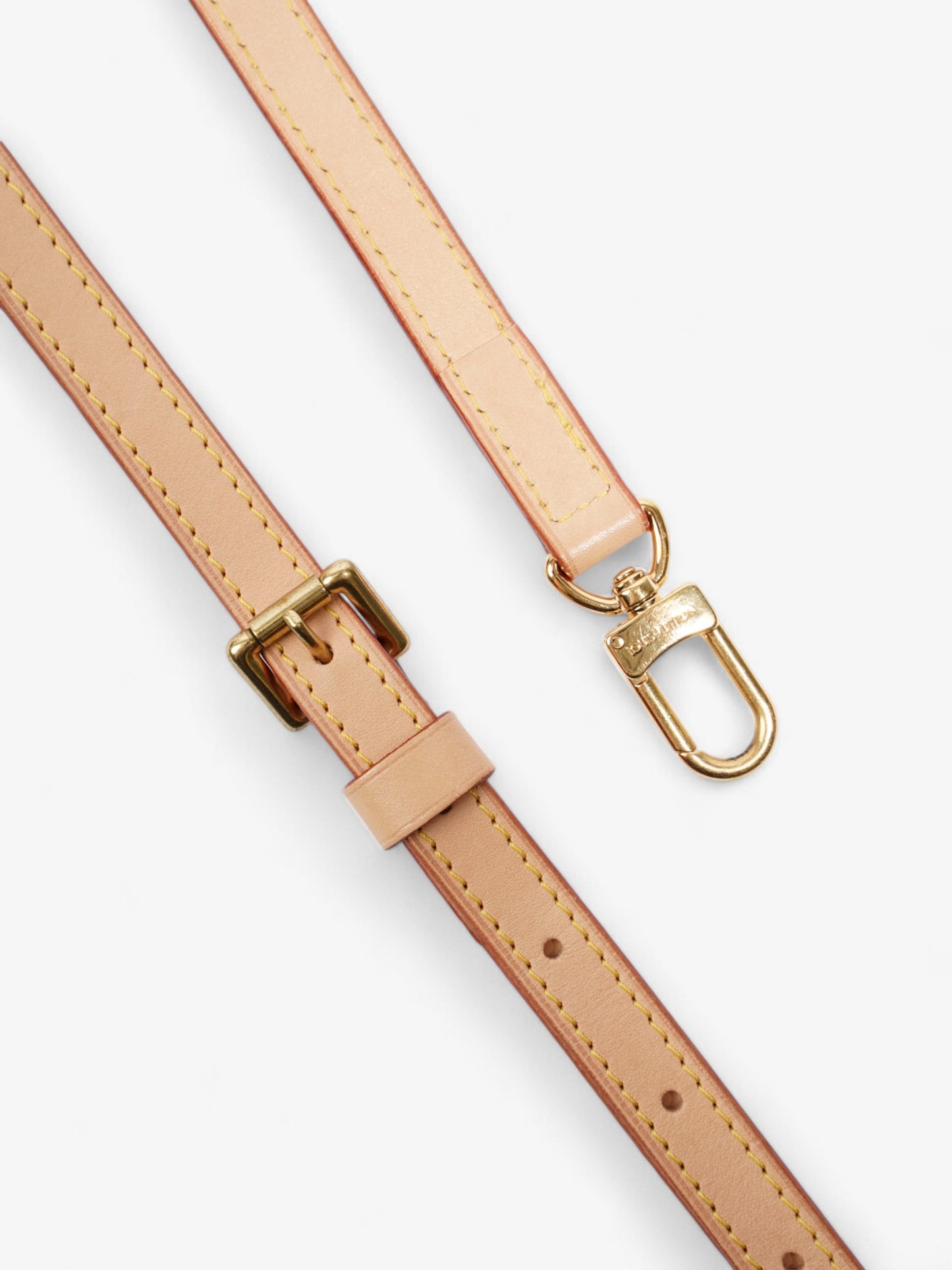 Louis Vuitton Adjustable Shoulder Strap Light Beige Leather
