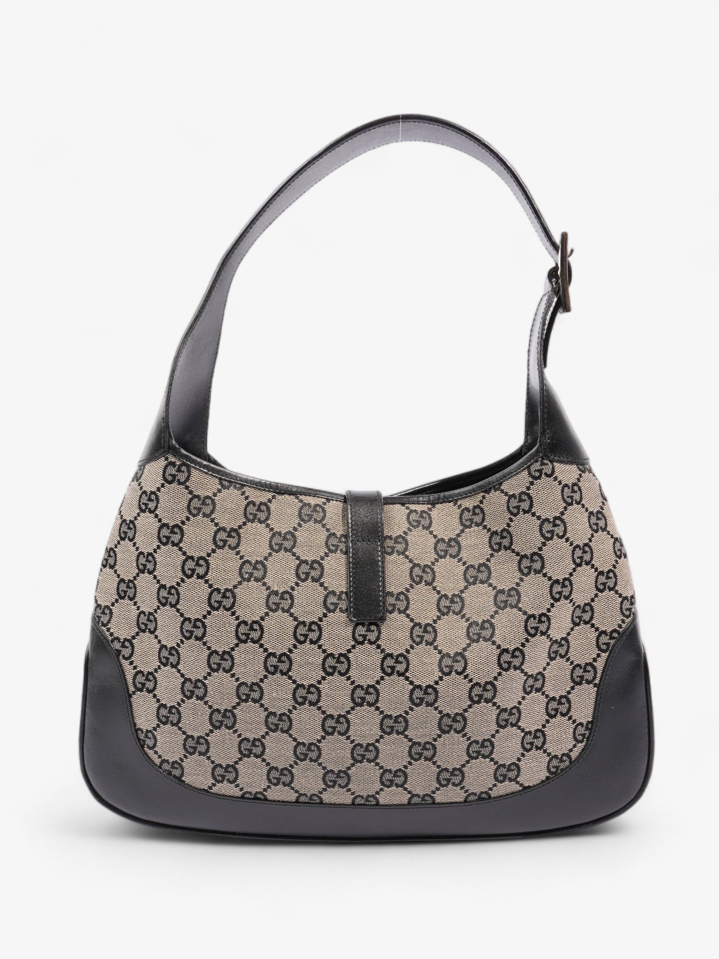Gucci Jackie Beige And Black GG Supreme Canvas