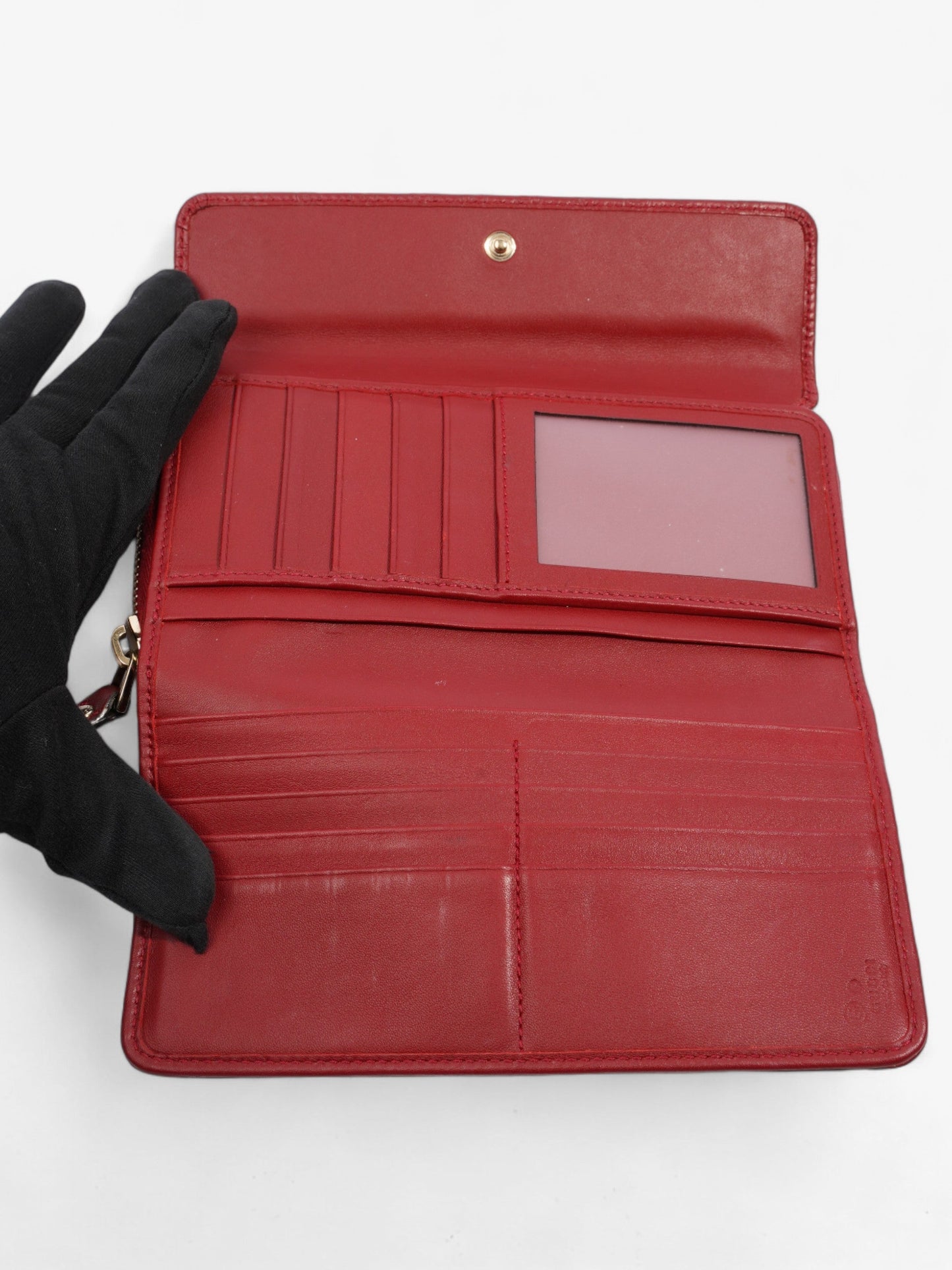 Gucci Soft Microguccissima Continental Wallet Red Leather