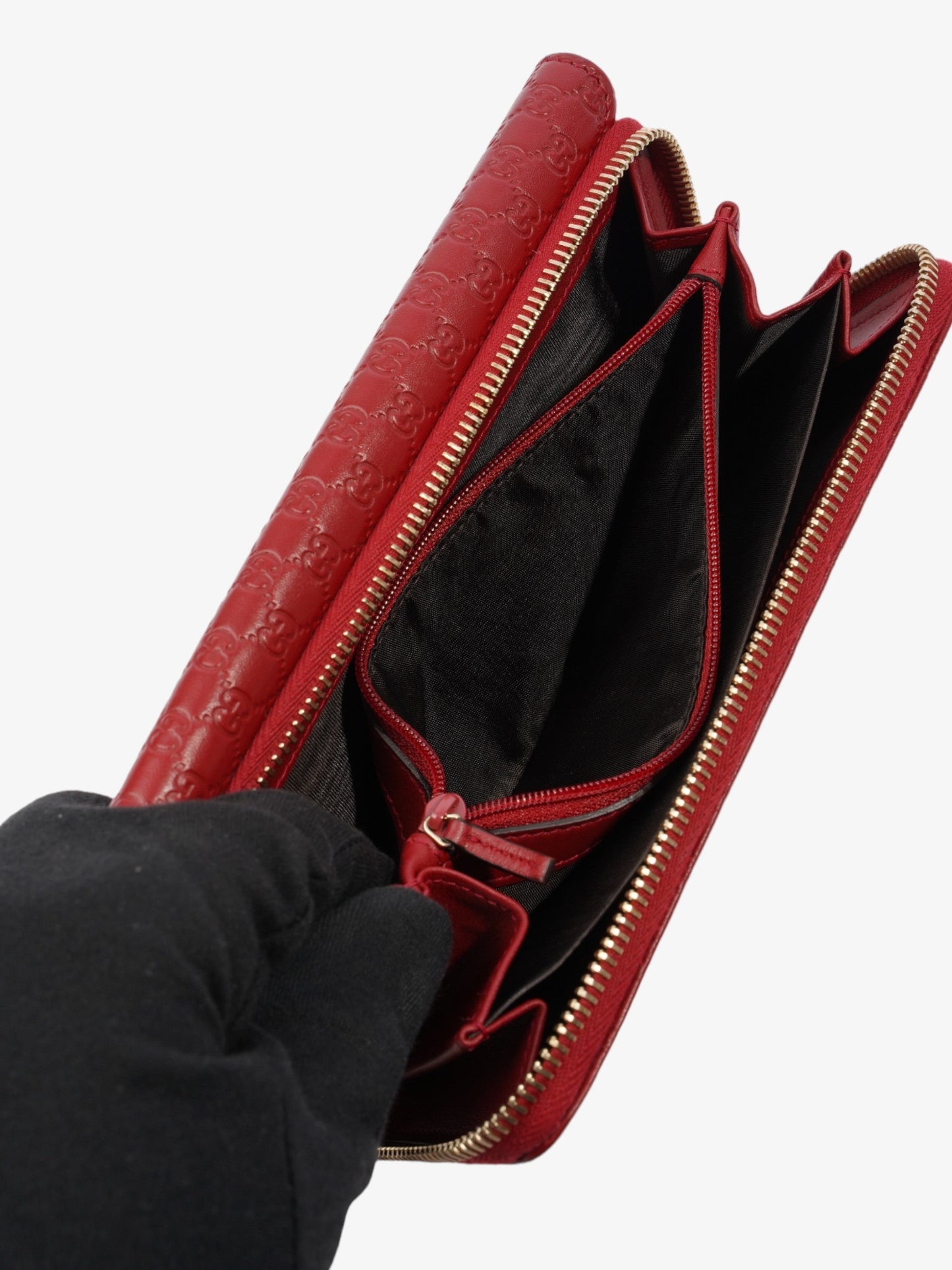 Gucci Soft Microguccissima Continental Wallet Red Leather