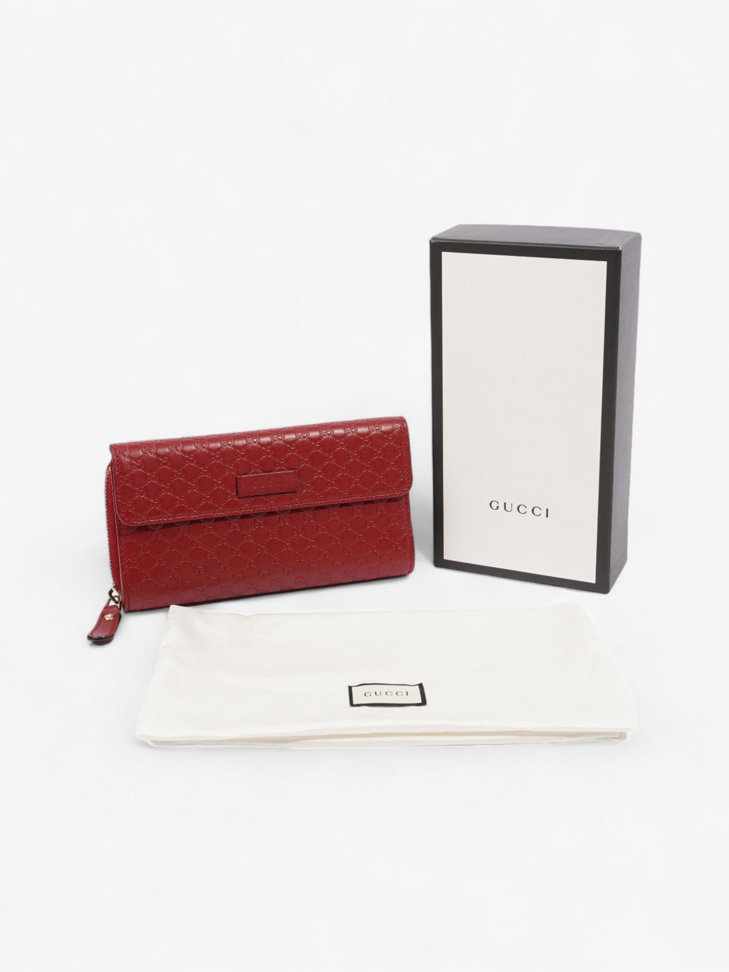 Gucci Soft Microguccissima Continental Wallet Red Leather
