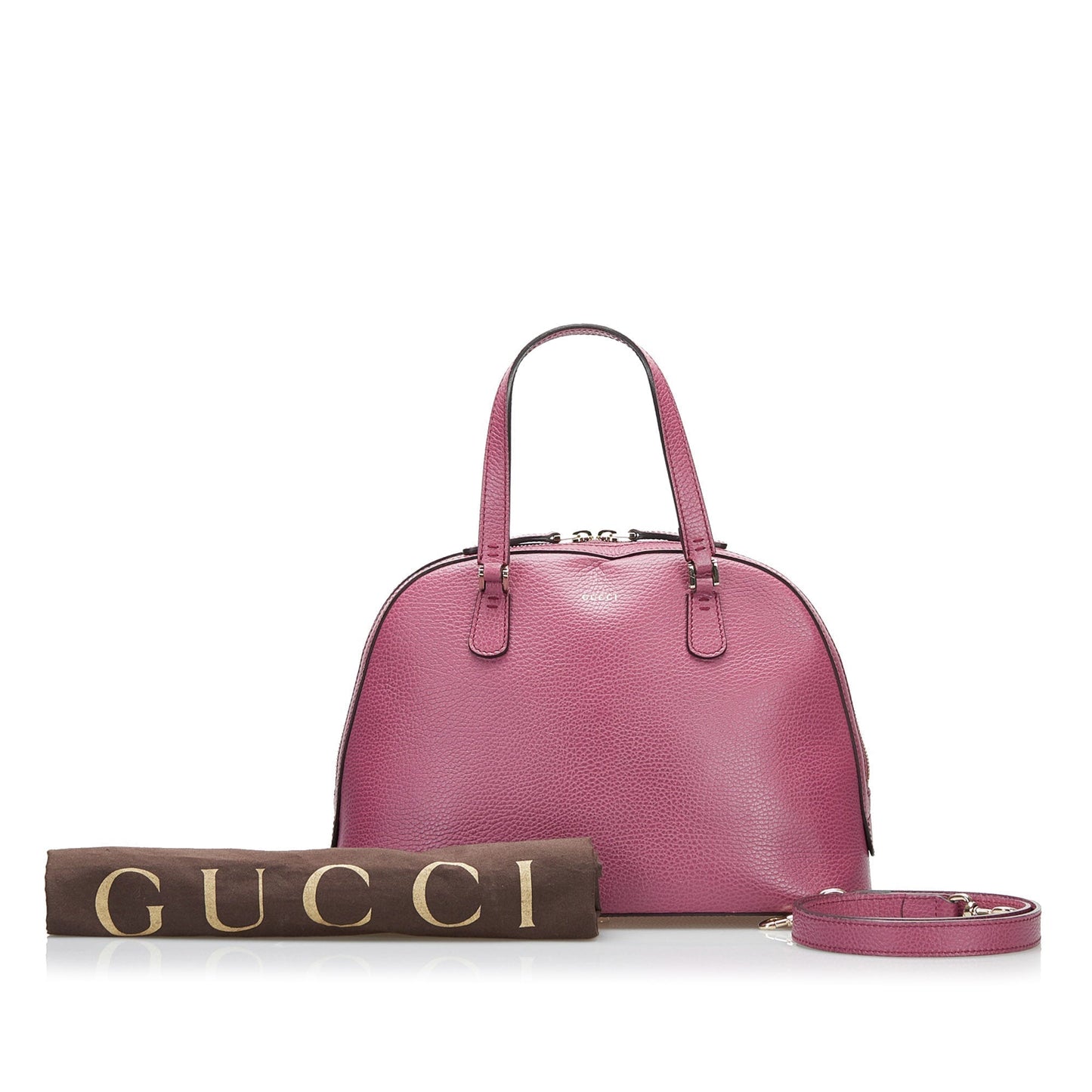Gucci Lady Dollar Dome Satchel Leather