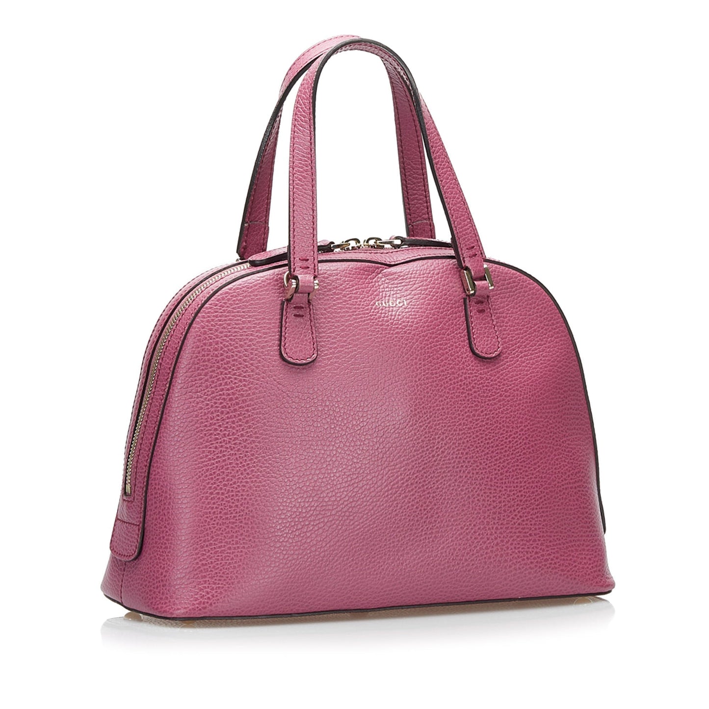 Gucci Lady Dollar Dome Satchel Leather
