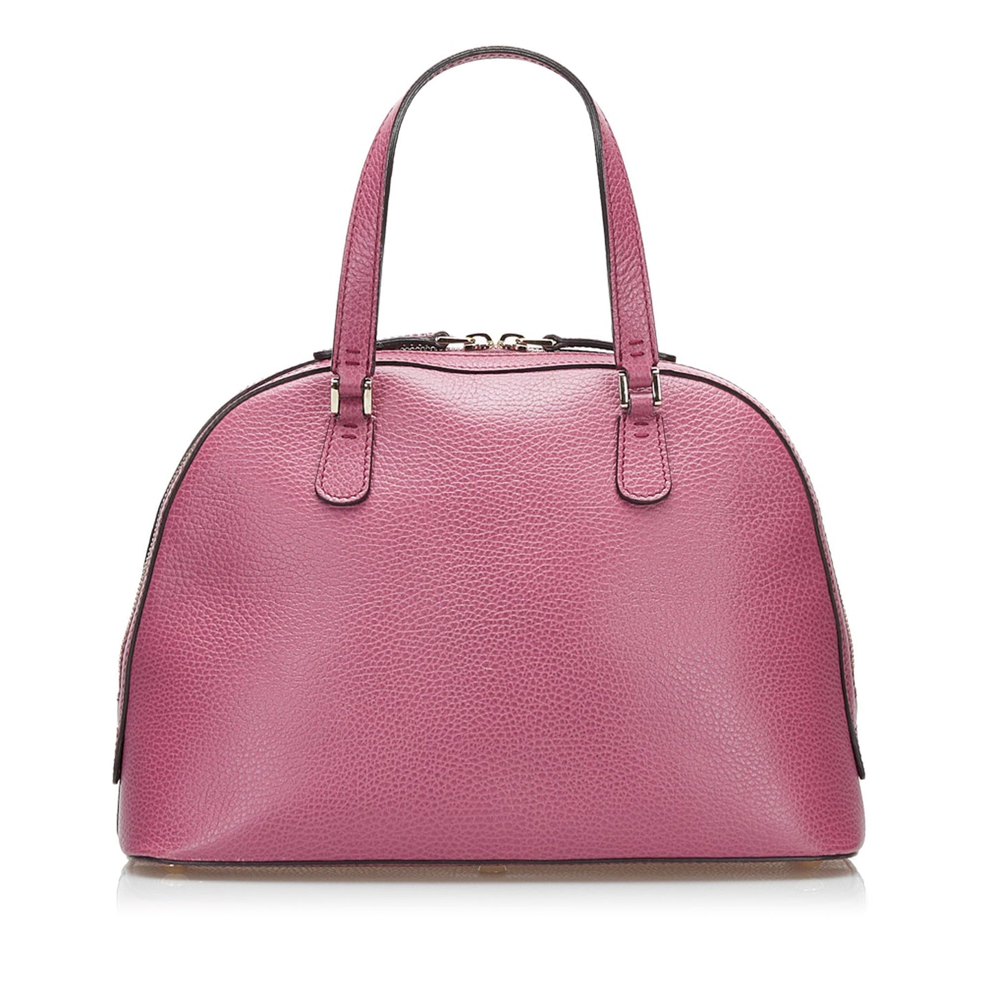 Gucci Lady Dollar Dome Satchel Leather