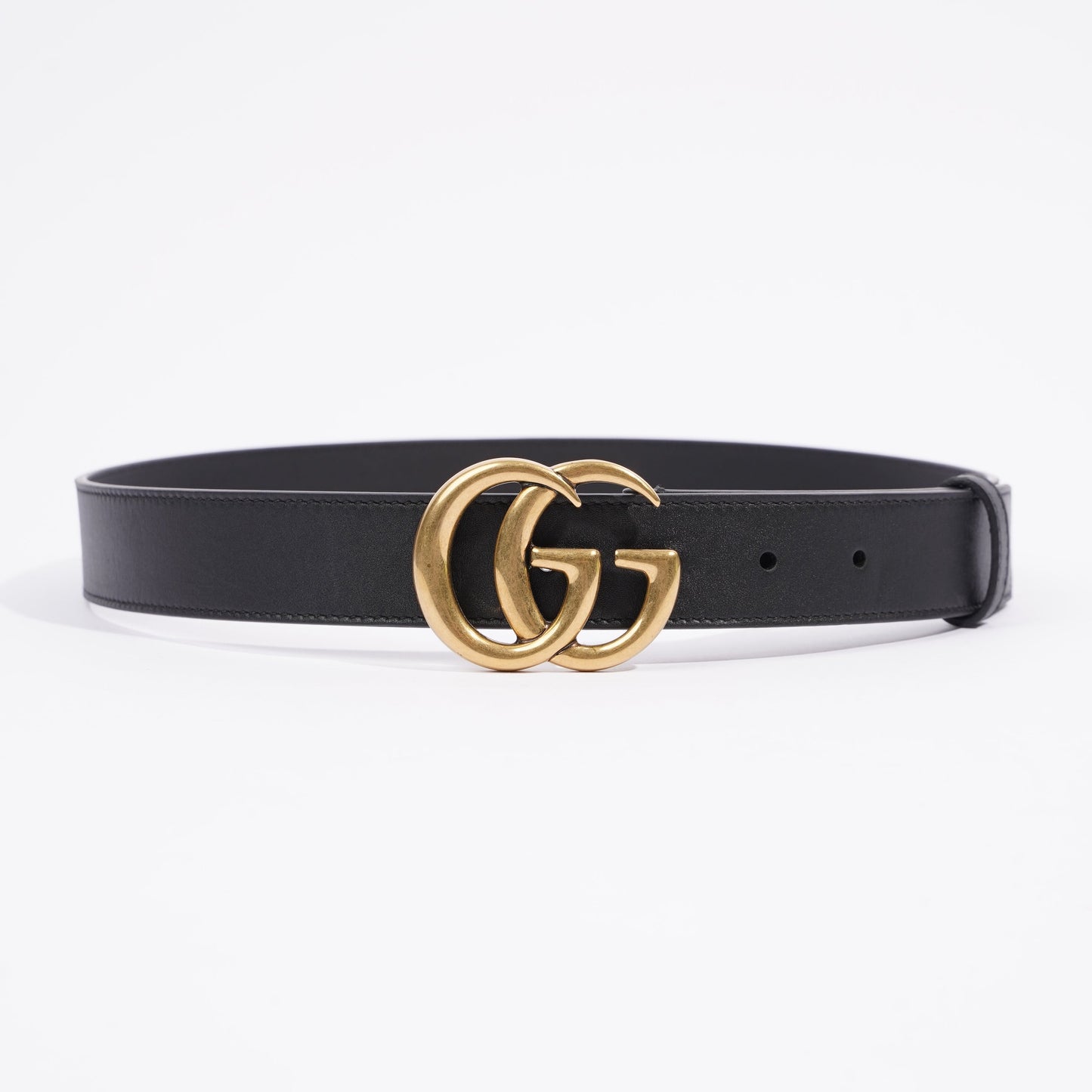 Gucci GG Marmont Belt Black Leather 80cm 32"
