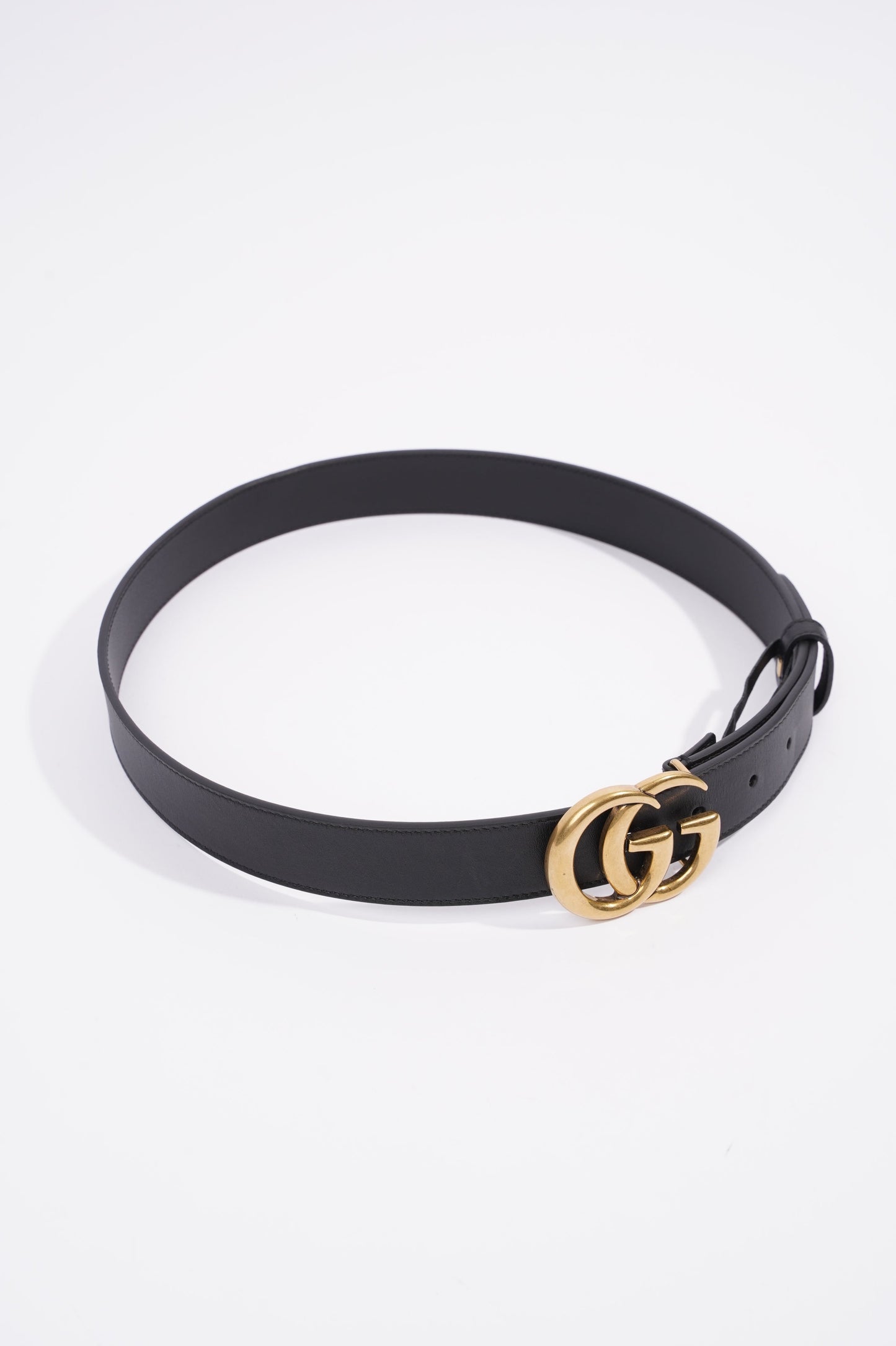 Gucci GG Marmont Belt Black Leather 80cm 32"
