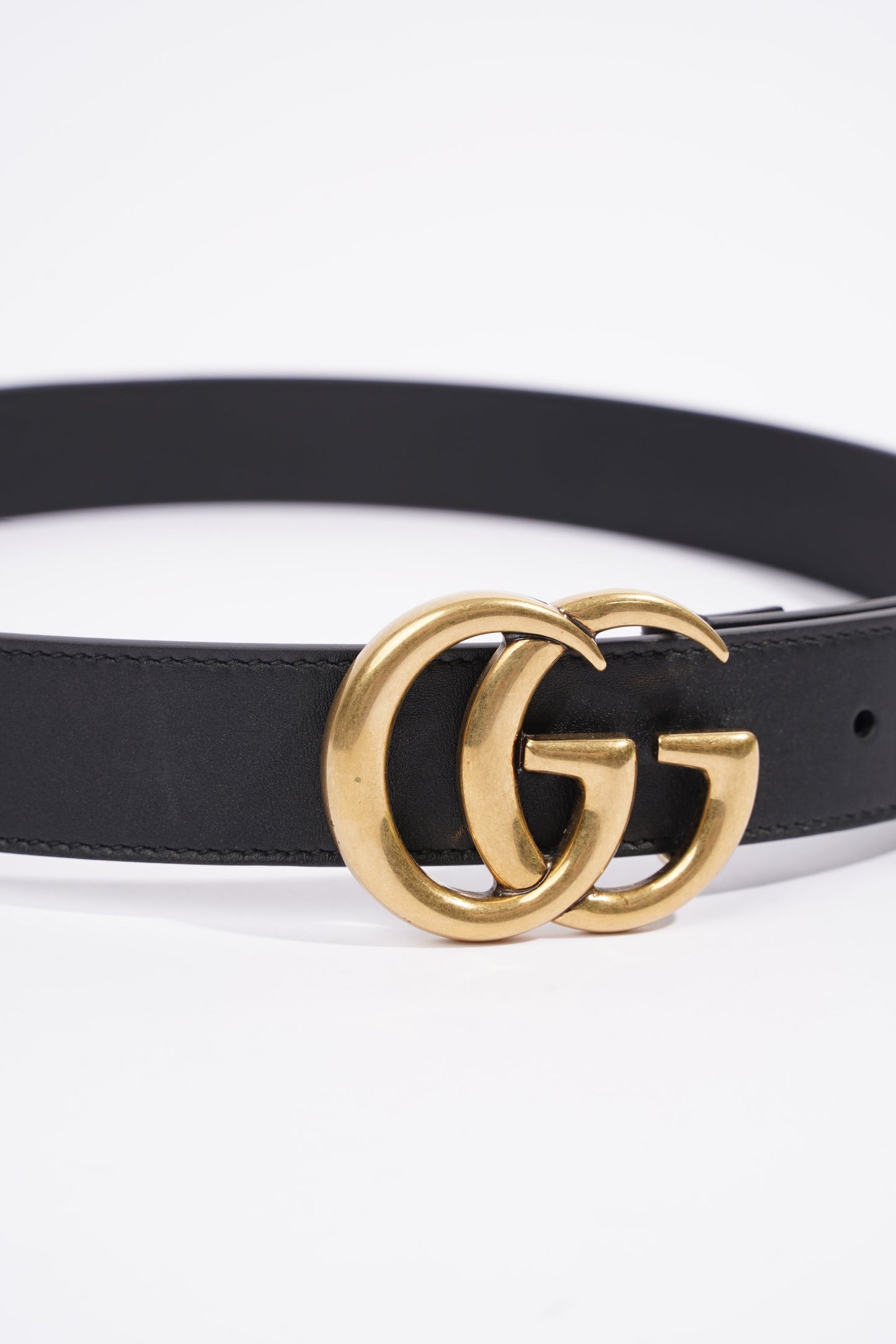 Gucci GG Marmont Belt Black Leather 80cm 32"