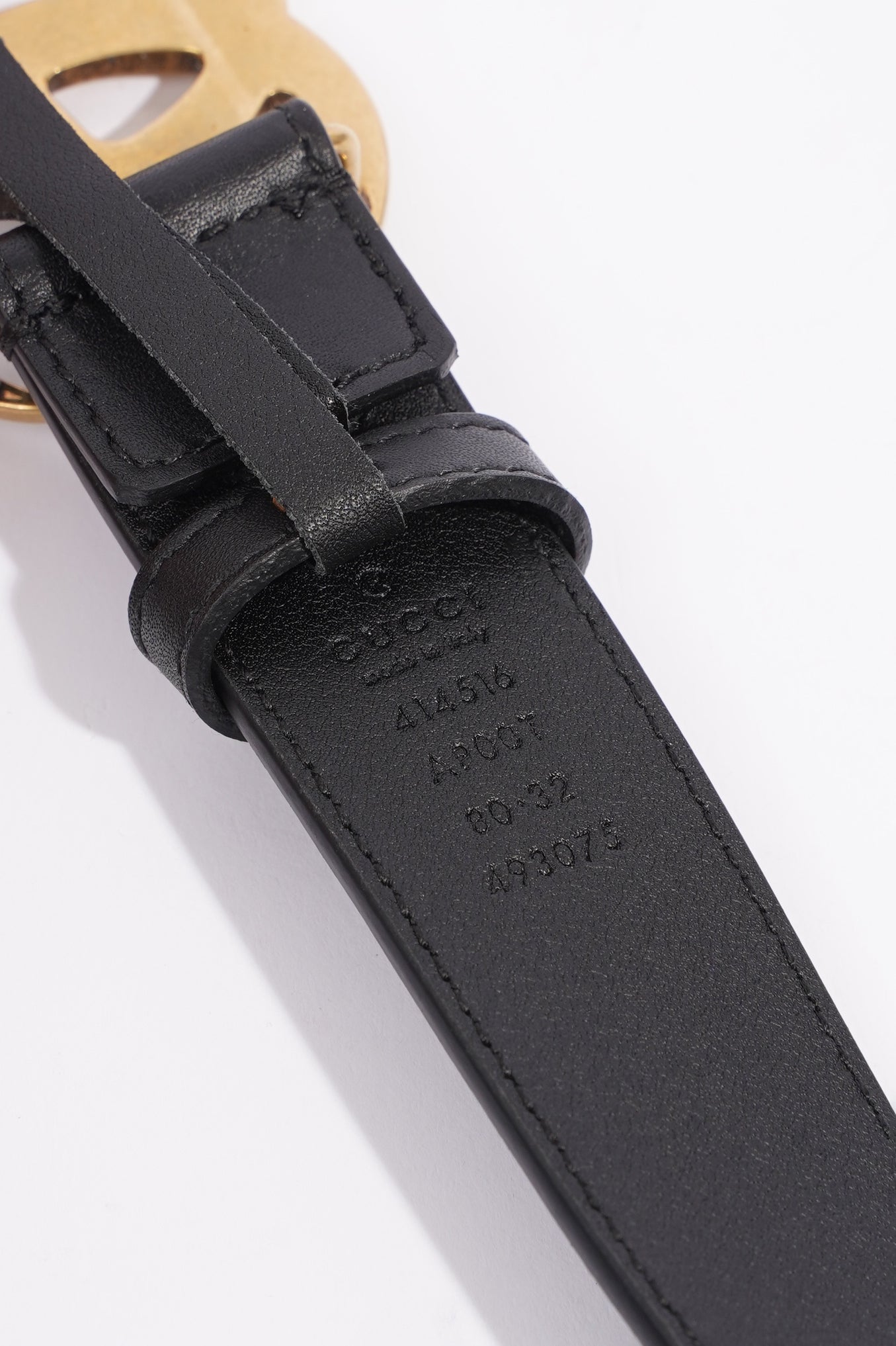 Gucci GG Marmont Belt Black Leather 80cm 32"
