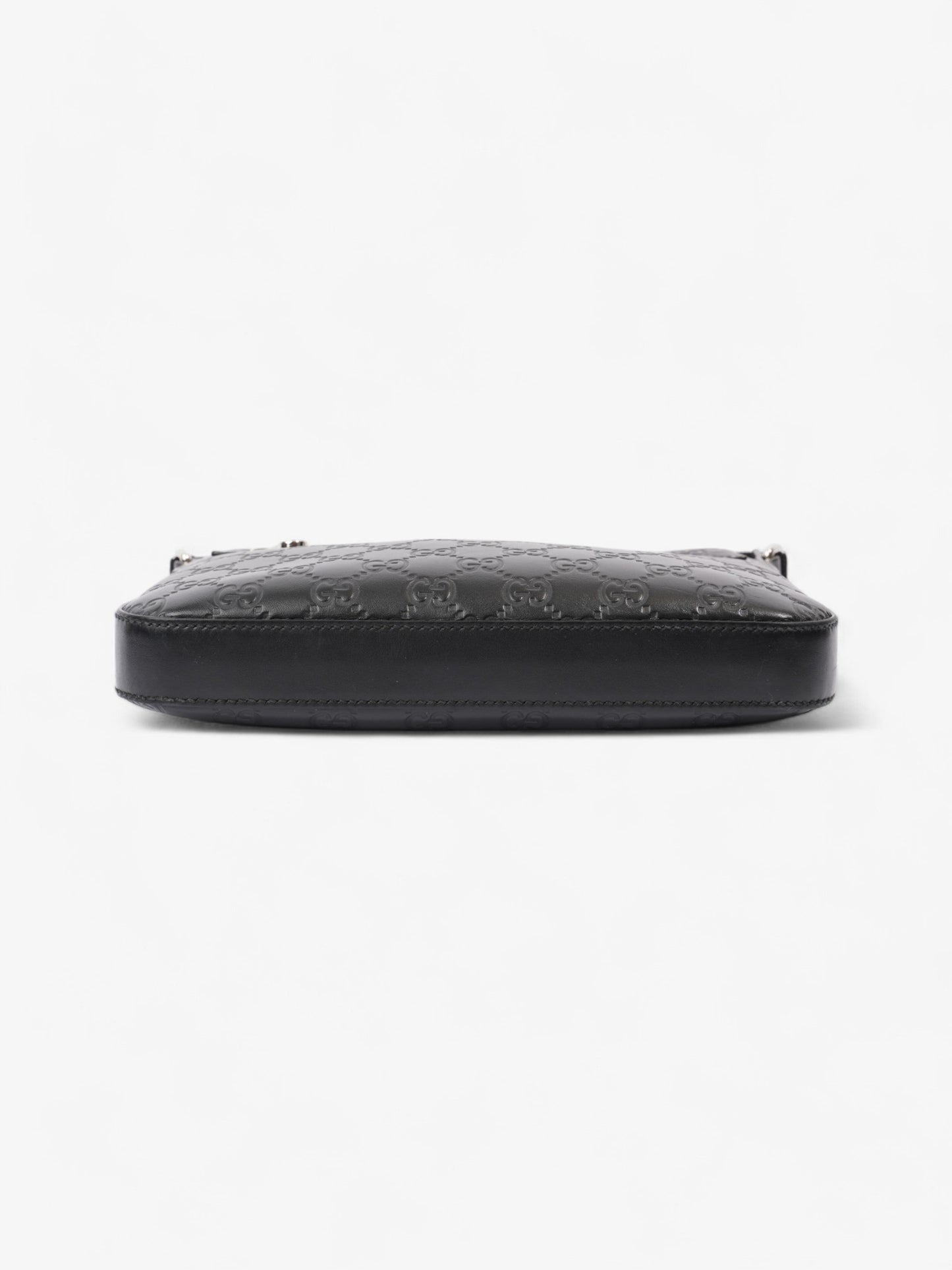 Gucci Signature Messenger Bag Black Leather