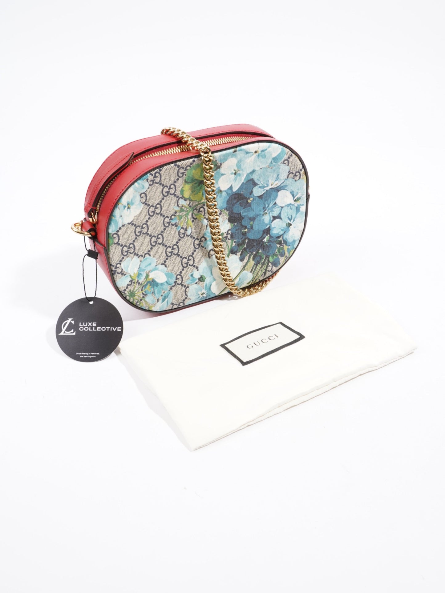 Gucci Blooms Chain GG Bloom / GG Supreme / Hibiscus Red Coated Canvas Mini