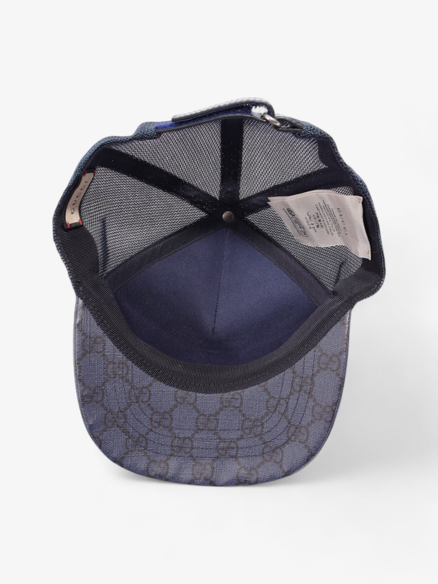 Gucci GG Baseball Cap GG Supreme / Navy Blue Cotton Large