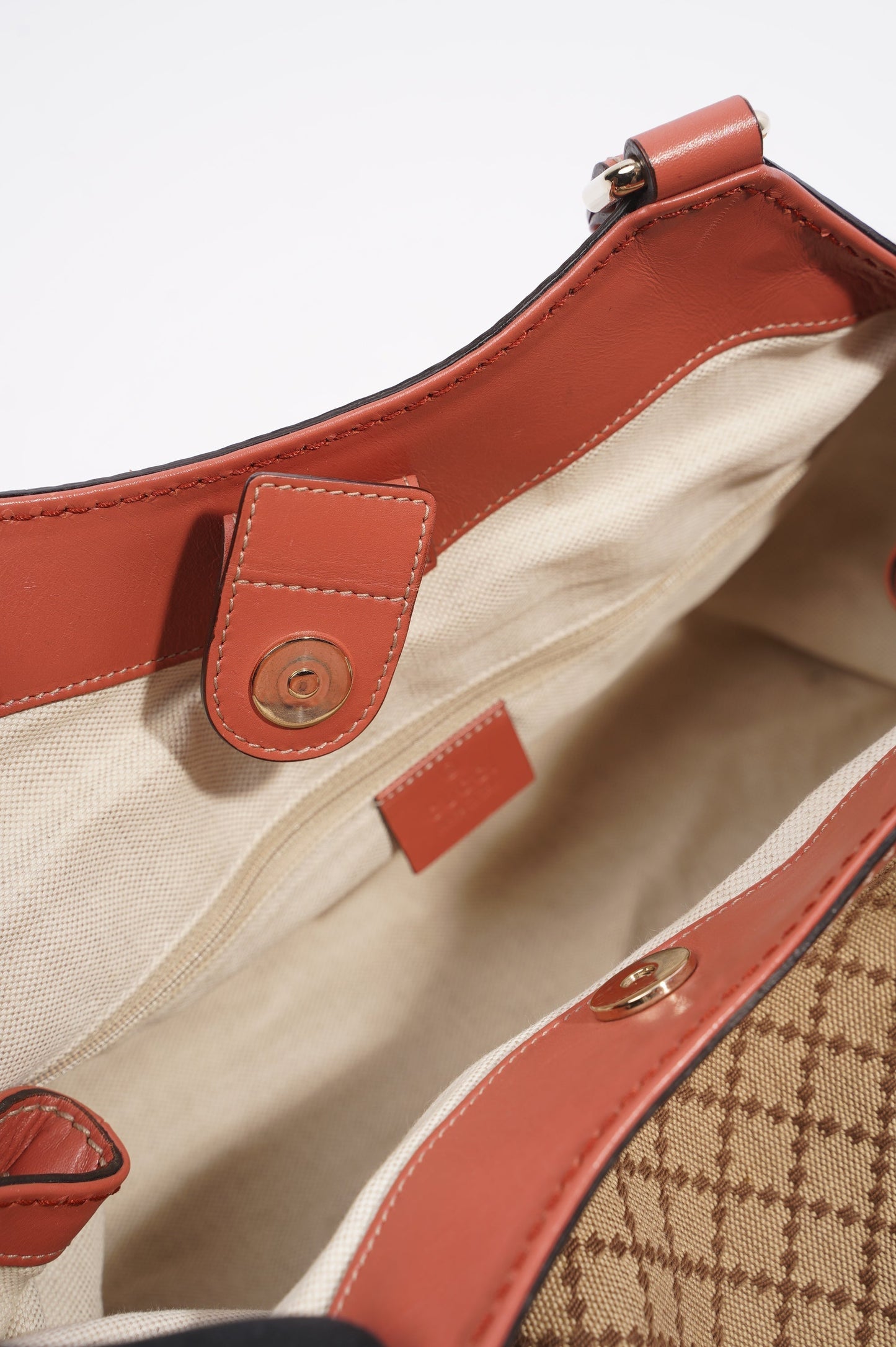 Gucci Sukey Tote Bag Beige / Coral Canvas Small