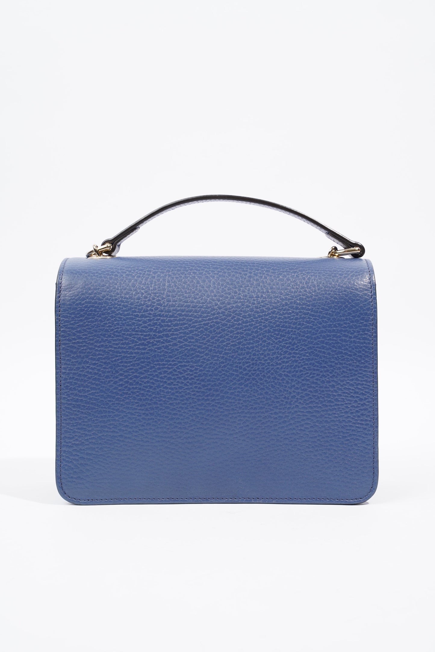 Gucci Interlocking GG Chain Blue Grained Leather