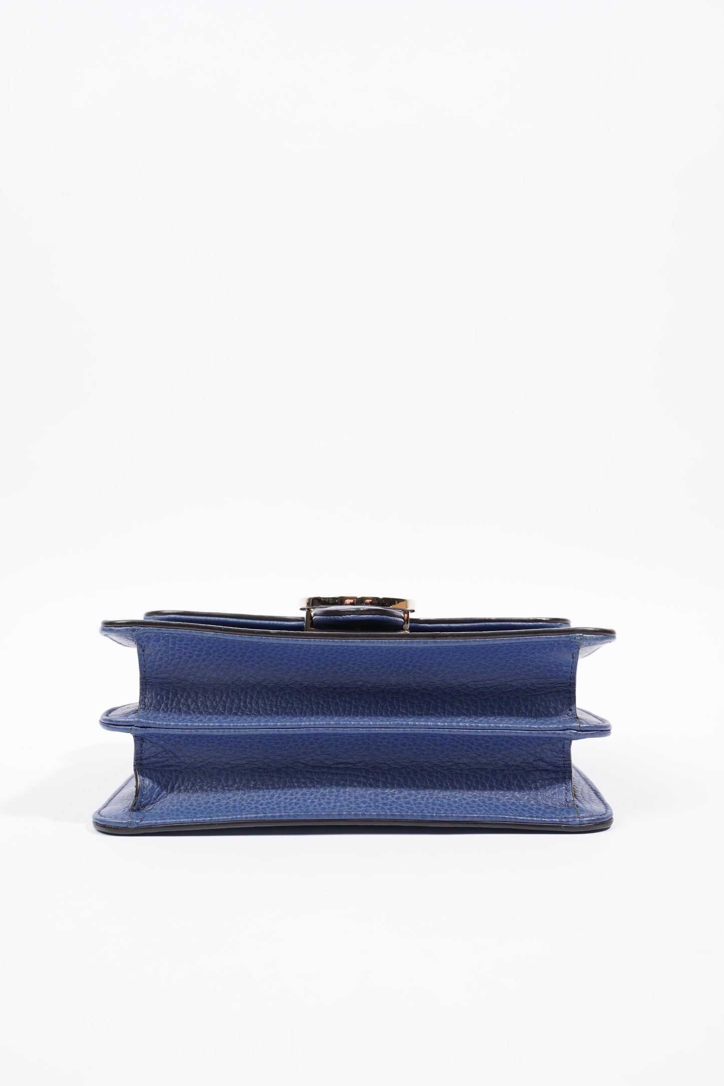 Gucci Interlocking GG Chain Blue Grained Leather