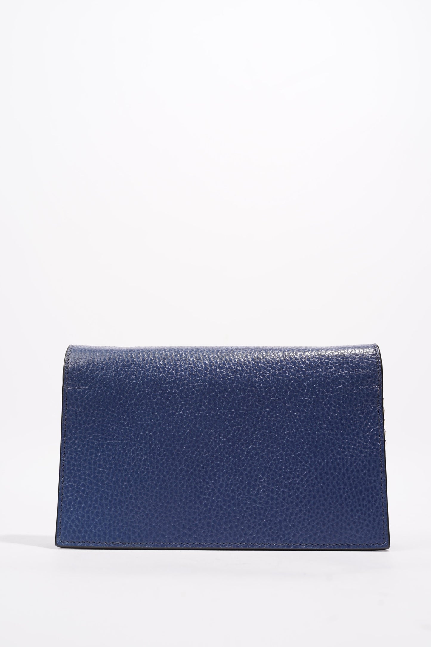 Gucci Interlocking GG Chain Wallet Blue Leather