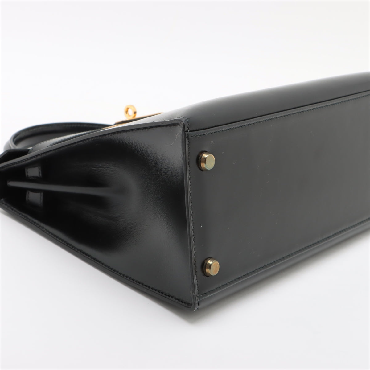 Hermes Kelly 28 Box Calf Black - N Circle Stamp