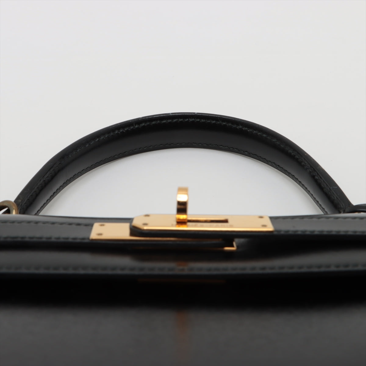 Hermes Kelly 28 Box Calf Black - N Circle Stamp