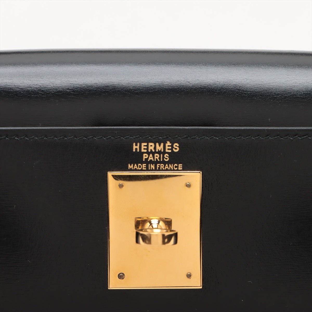 Hermes Kelly 28 Box Calf Black - N Circle Stamp